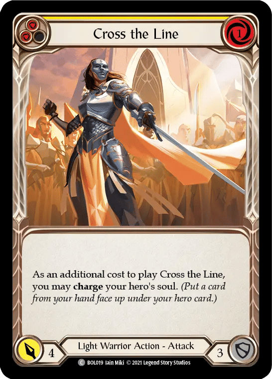 Cross the Line (Yellow) — Boltyn - Blitz Deck — Flesh and Blood