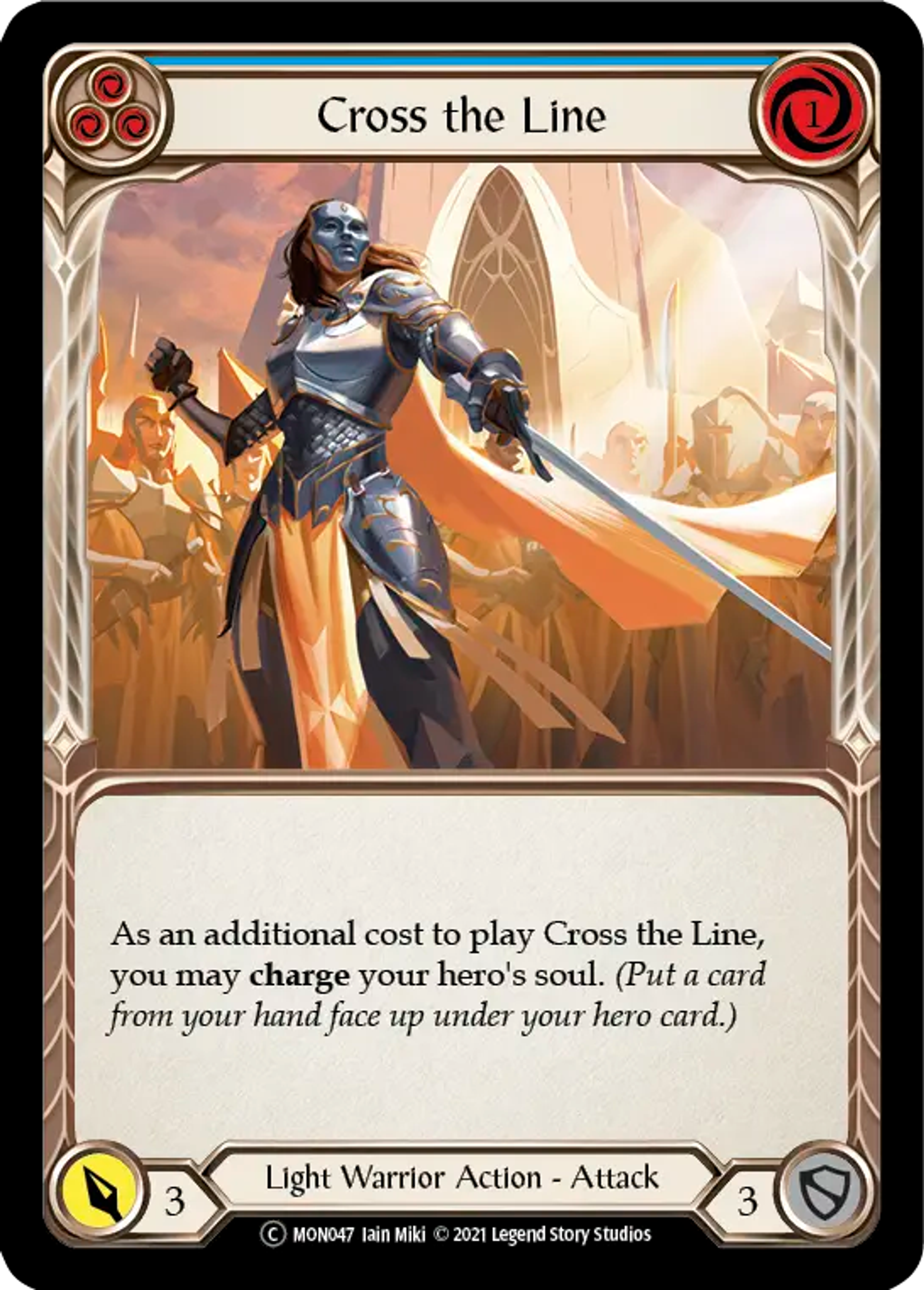 Cross the Line (Blue) — Monarch - Unlimited — Flesh and Blood