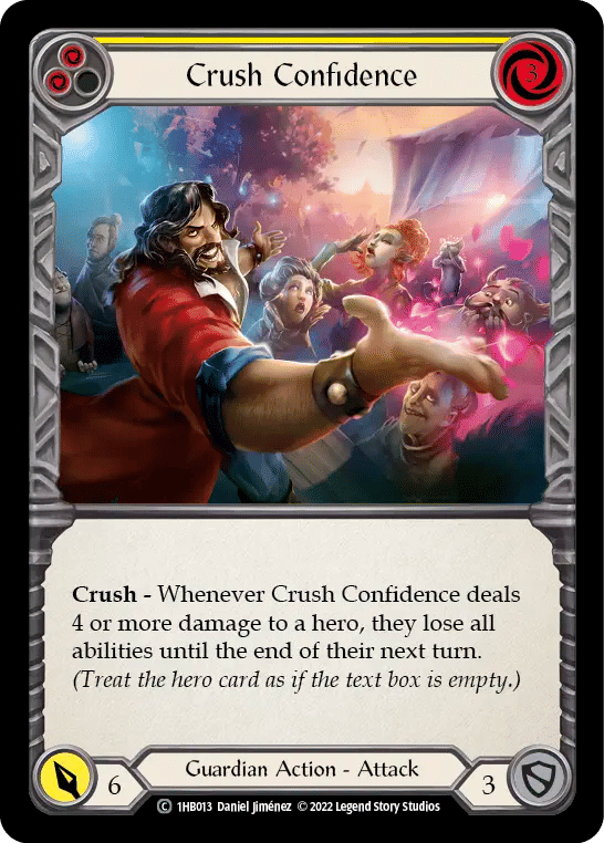 Crush Confidence (Yellow) — Bravo - Blitz Deck — Flesh and Blood