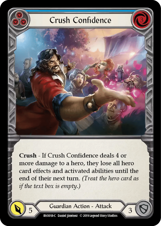 Crush Confidence (Blue) — Bravo, Showstopper - Hero Deck — Flesh and Blood