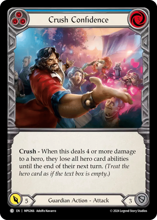 Crush Confidence (Blue) — Mastery Pack Guardian — Flesh and Blood