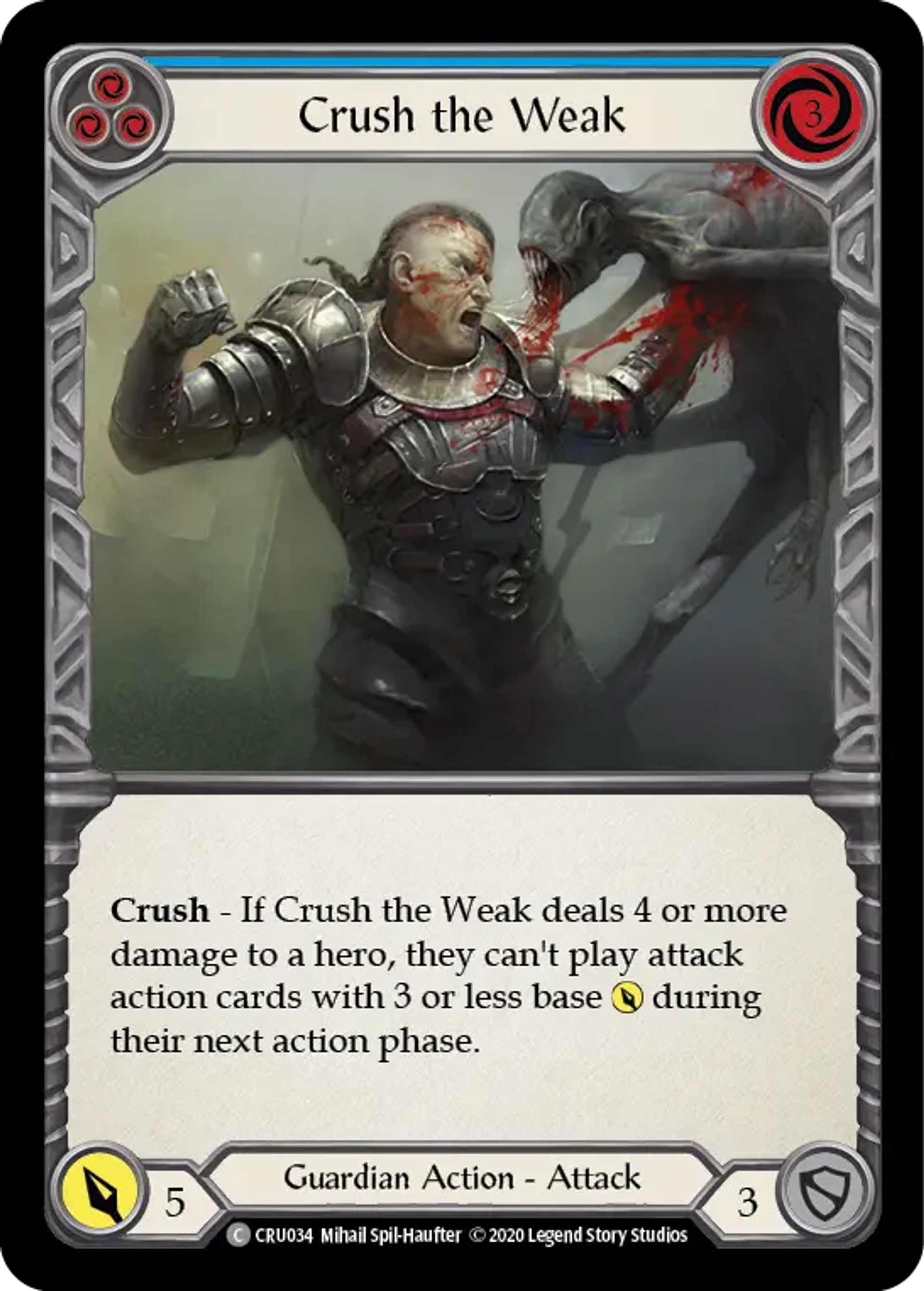 Crush the Weak (Blue) — Crucible of War — Flesh and Blood