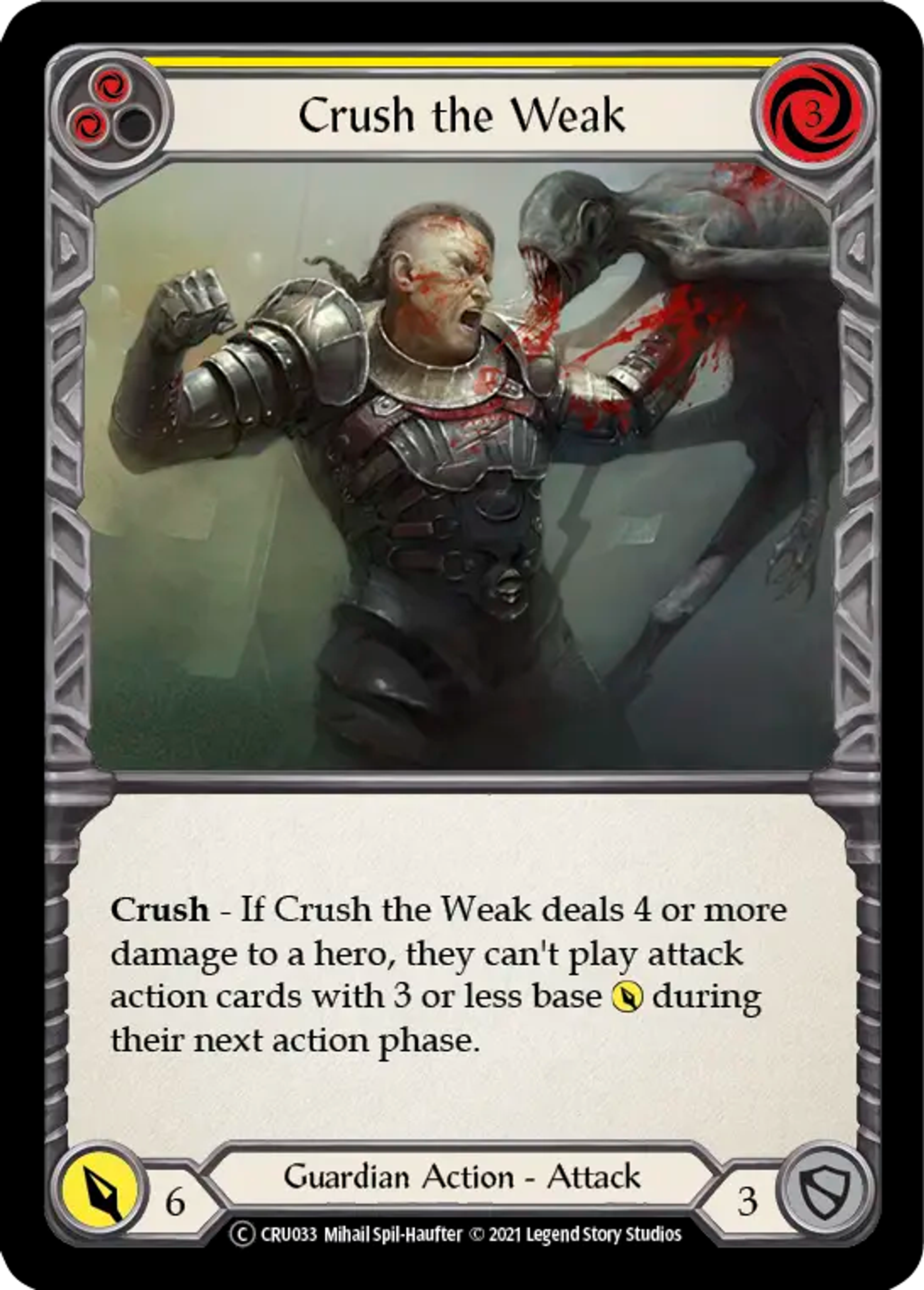 Crush the Weak (Yellow) — Crucible of War - Unlimited — Flesh and Blood