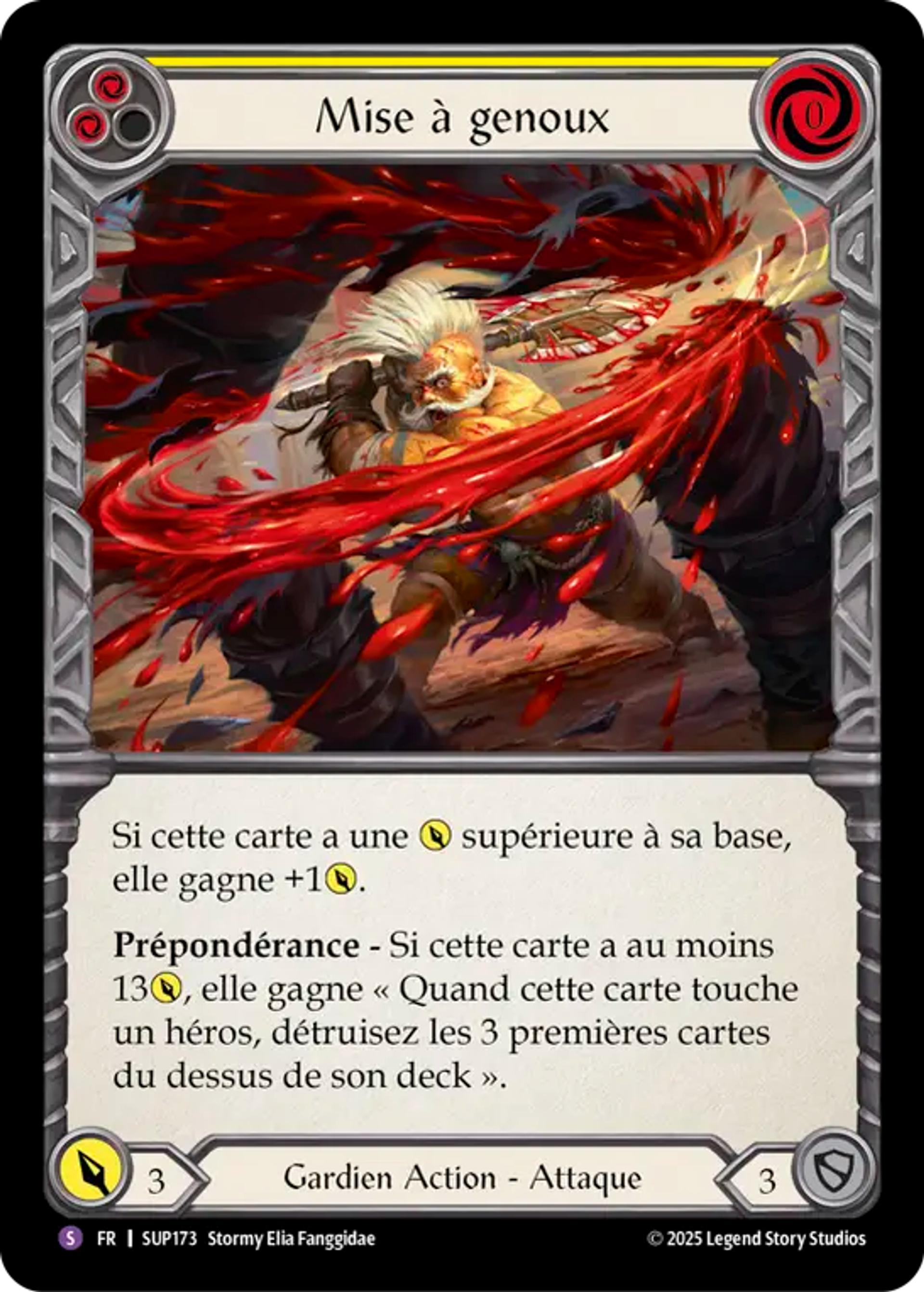 Mise à genoux — Super Slam — Flesh and Blood