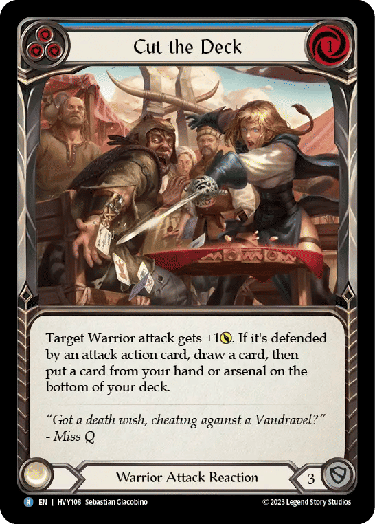 Cut the Deck (Blue) — Heavy Hitters — Flesh and Blood