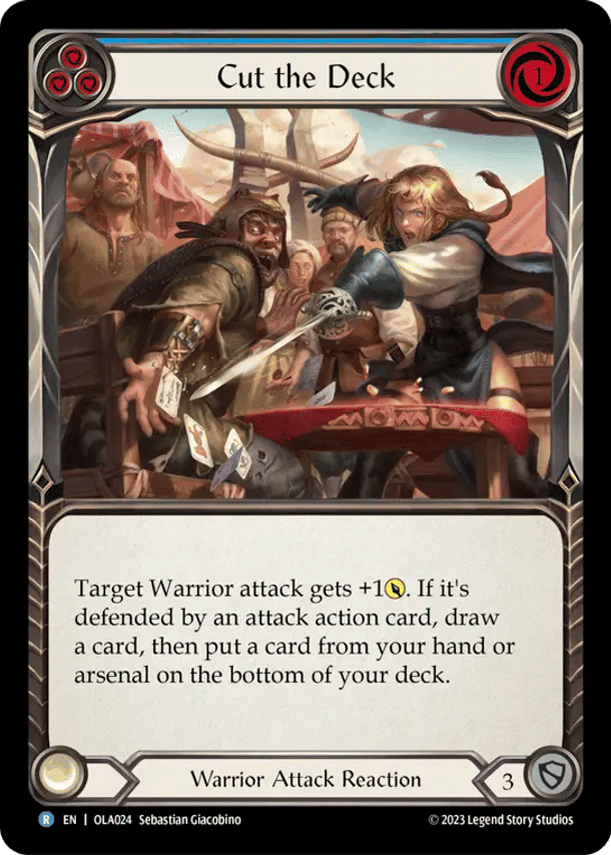 Cut the Deck (Blue) from Olympia - Heavy Hitters Blitz Deck - Flesh and Blood