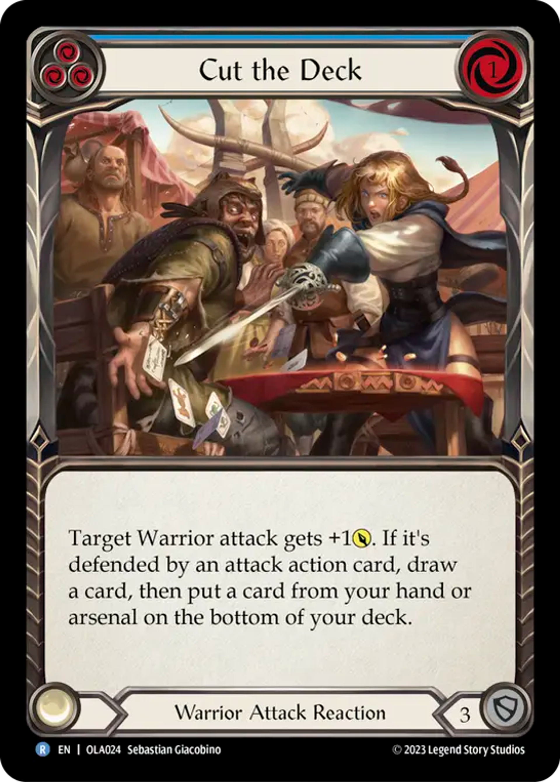 Cut the Deck (Blue) — Olympia - Heavy Hitters Blitz Deck — Flesh and Blood
