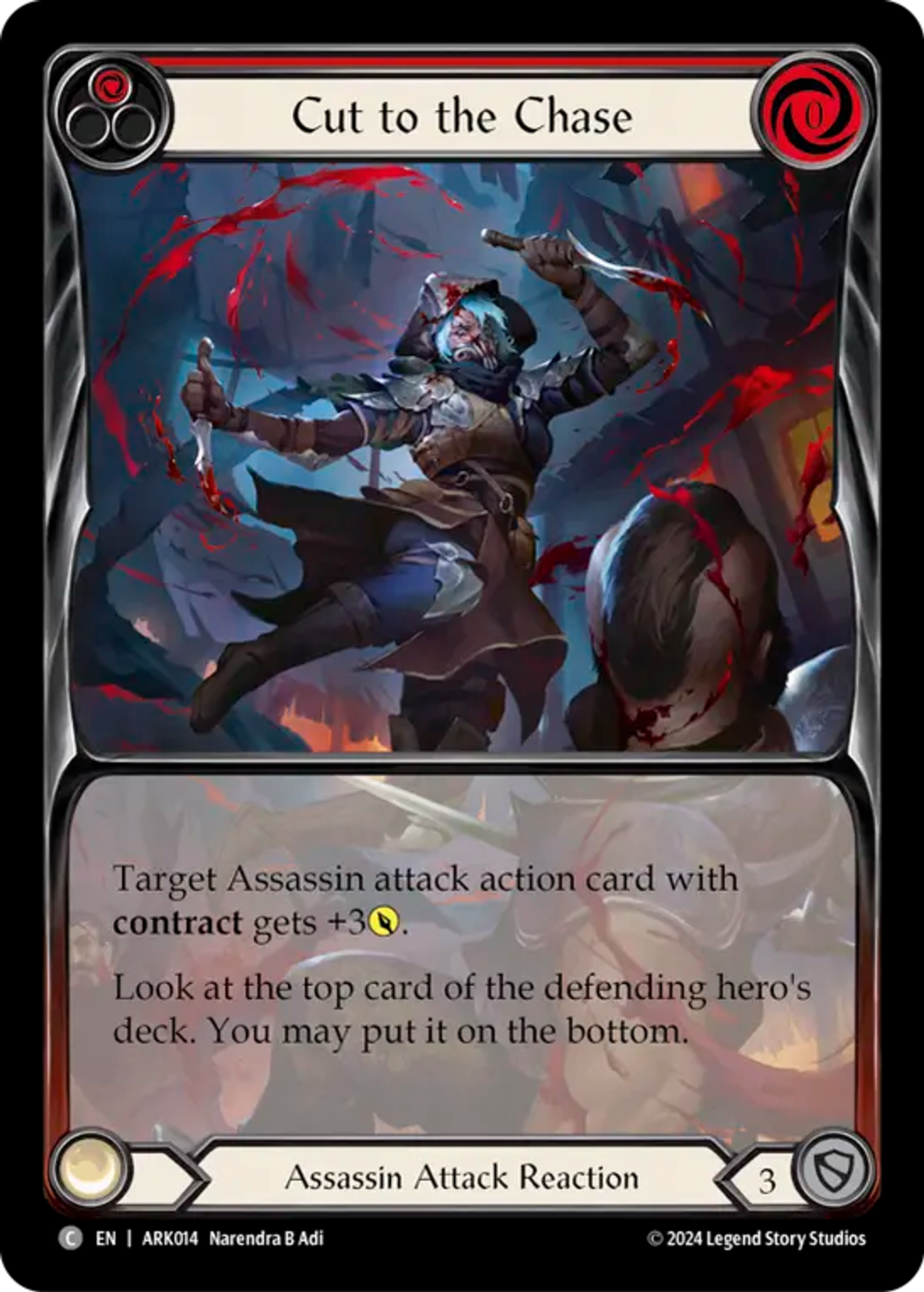 Cut to the Chase (Red) — The Hunted Blitz Deck - Arakni — Flesh and Blood