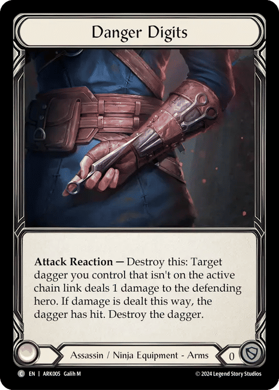 Danger Digits — The Hunted Blitz Deck - Arakni — Flesh and Blood