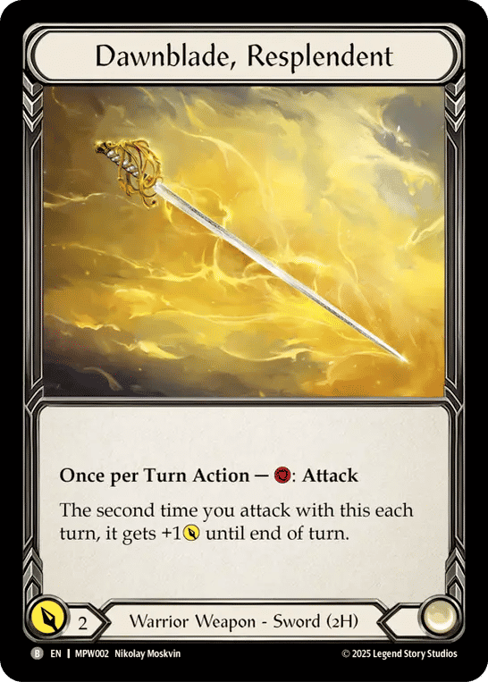 Dawnblade, Resplendent — Mastery Pack Warrior — Flesh and Blood