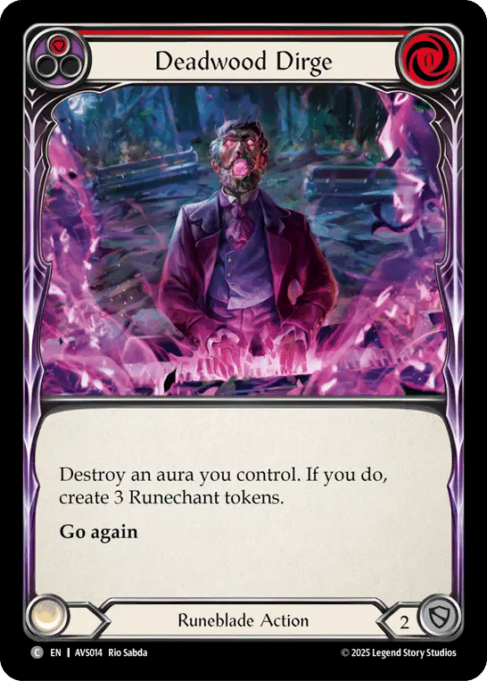 Deadwood Dirge (Red) — Armory Deck Legends - Viserai, Rune Blood — Flesh and Blood