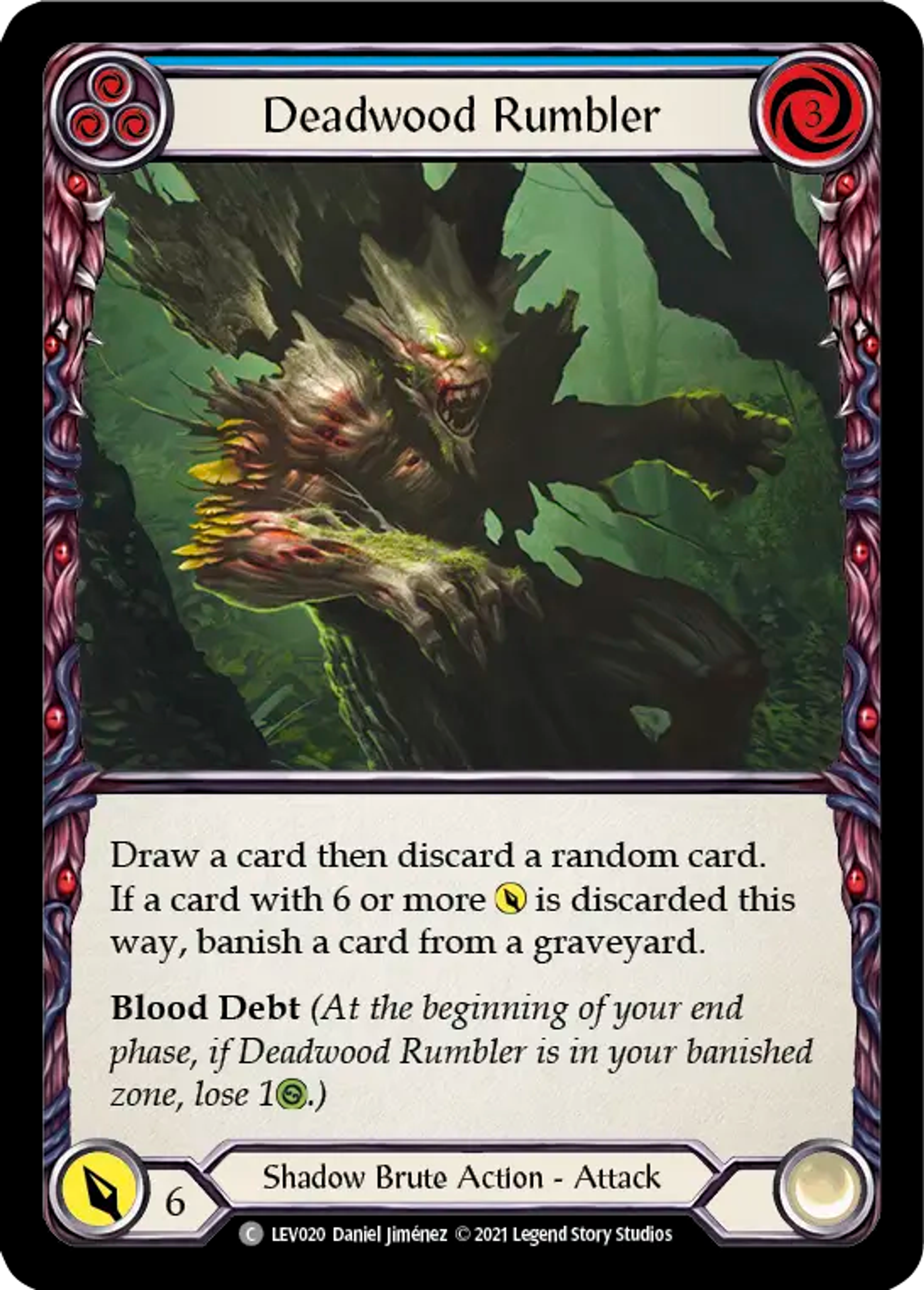 Deadwood Rumbler (Blue) — Levia - Blitz Deck — Flesh and Blood