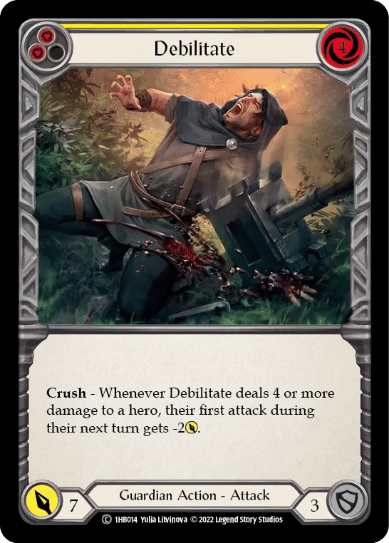 Debilitate (Yellow) — Bravo - Blitz Deck — Flesh and Blood
