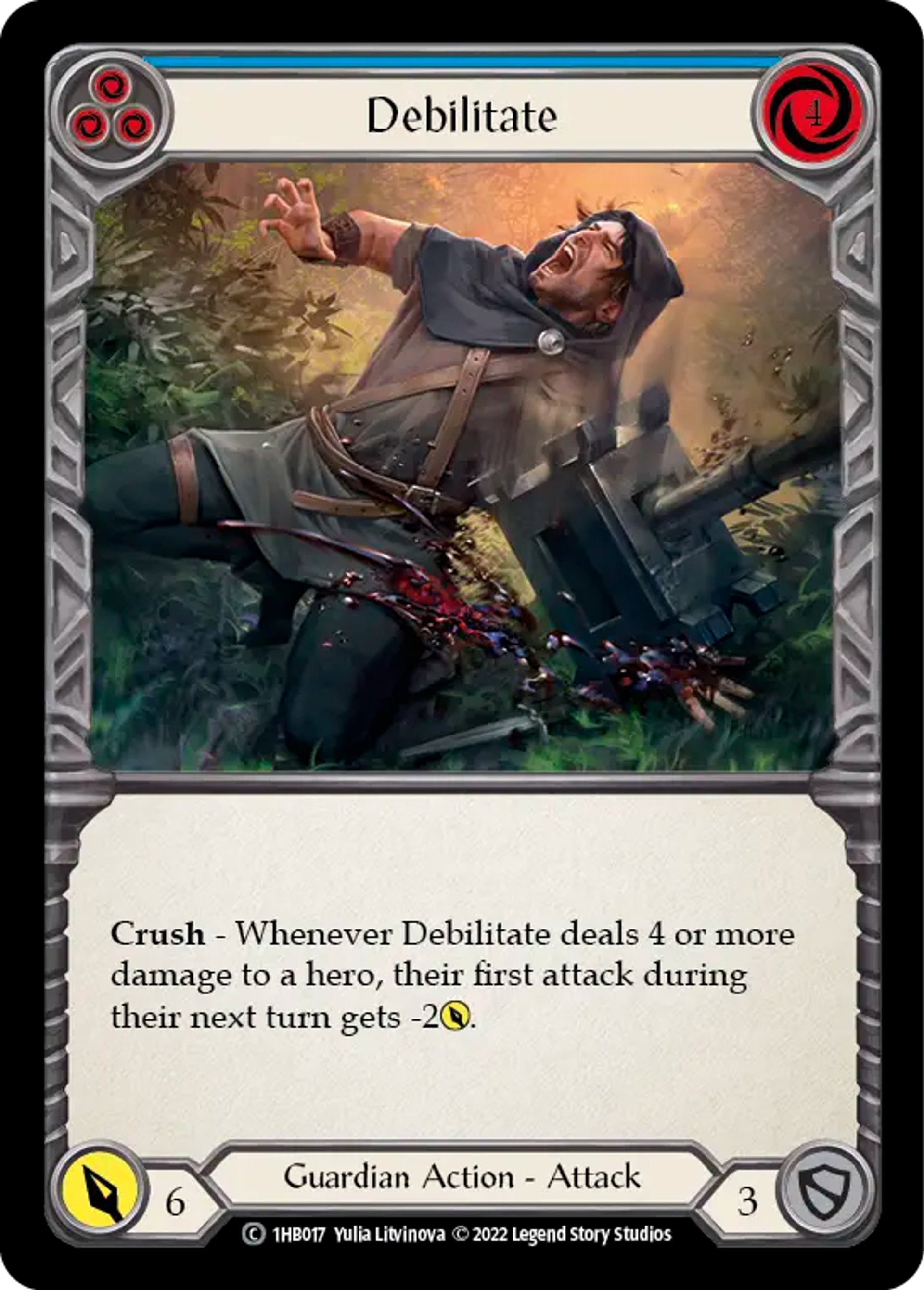 Debilitate (Blue) — Bravo - Blitz Deck — Flesh and Blood
