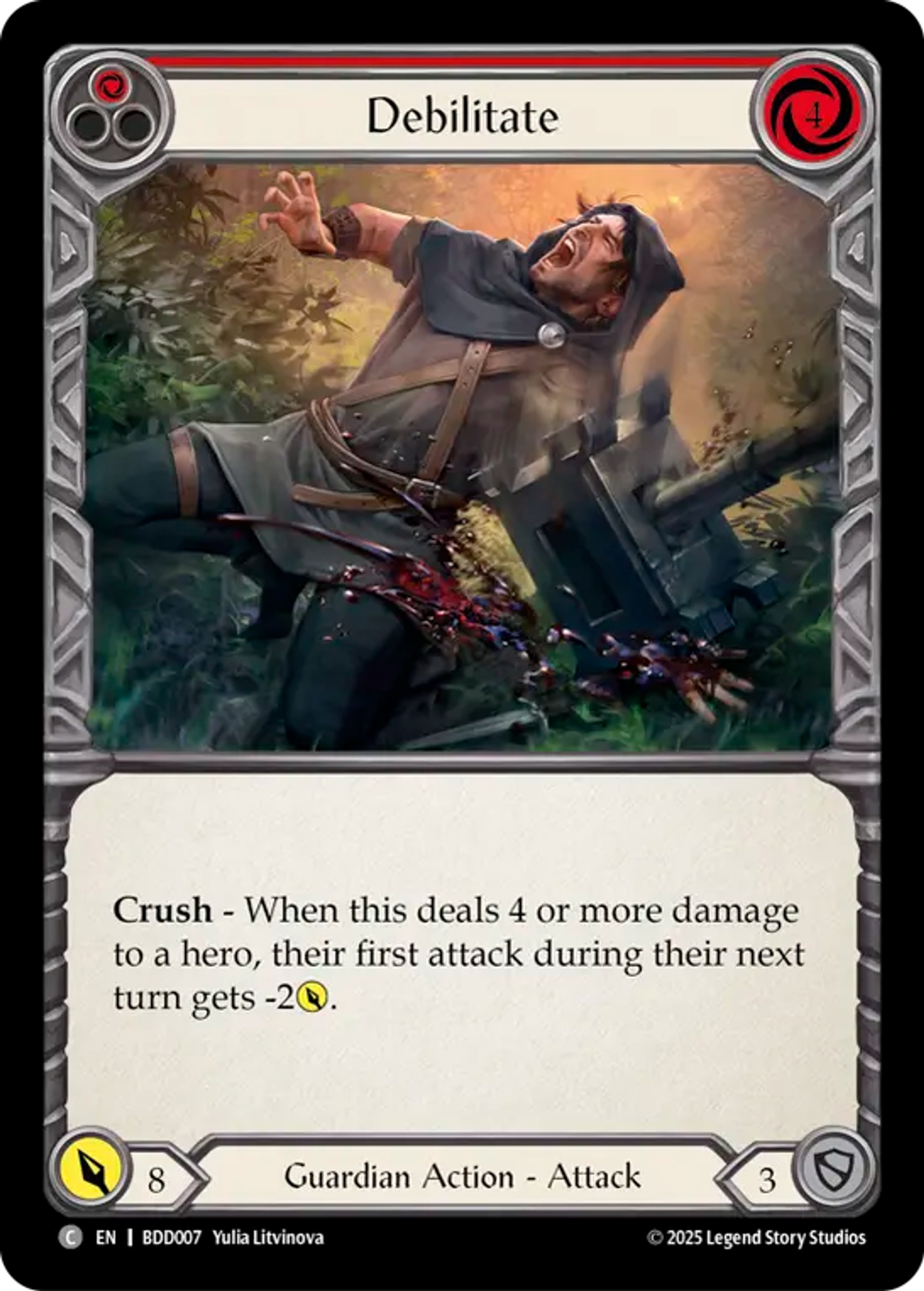 Debilitate (Red) — Bravo Demo Deck — Flesh and Blood