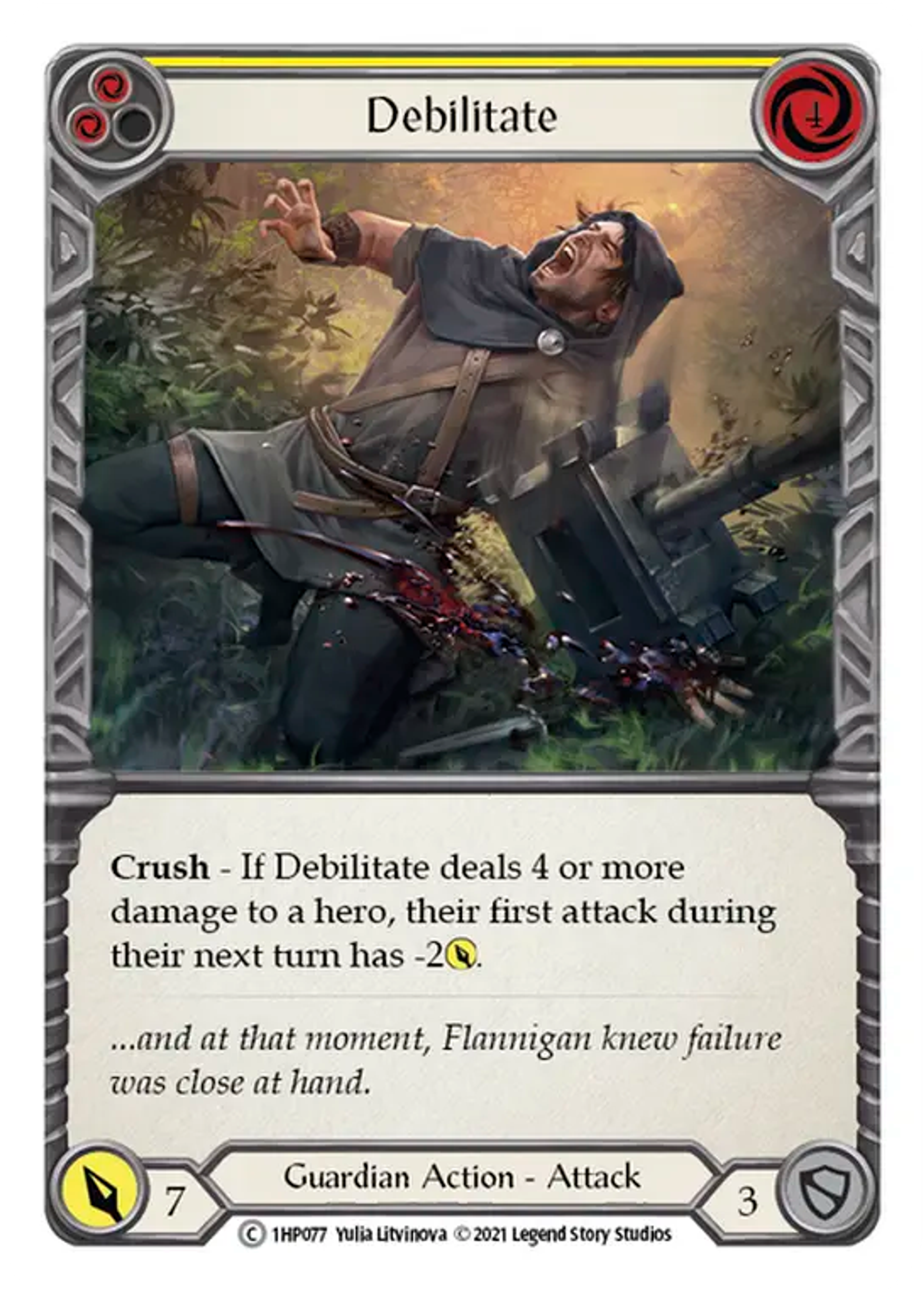 Debilitate (Yellow) — History Pack 1 — Flesh and Blood