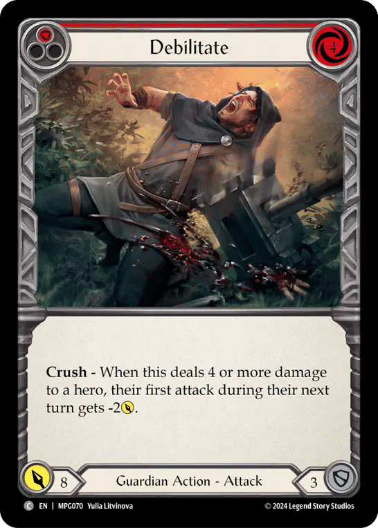Debilitate (Red) — Mastery Pack Guardian — Flesh and Blood