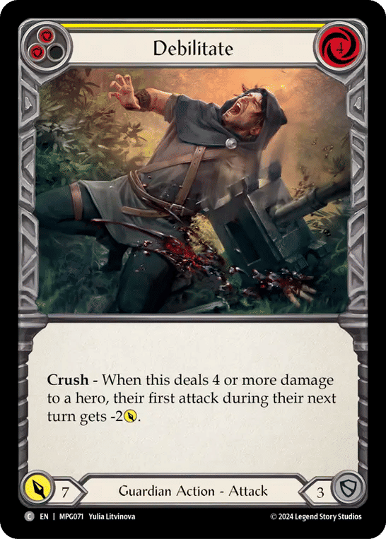 Debilitate (Yellow) — Mastery Pack Guardian — Flesh and Blood