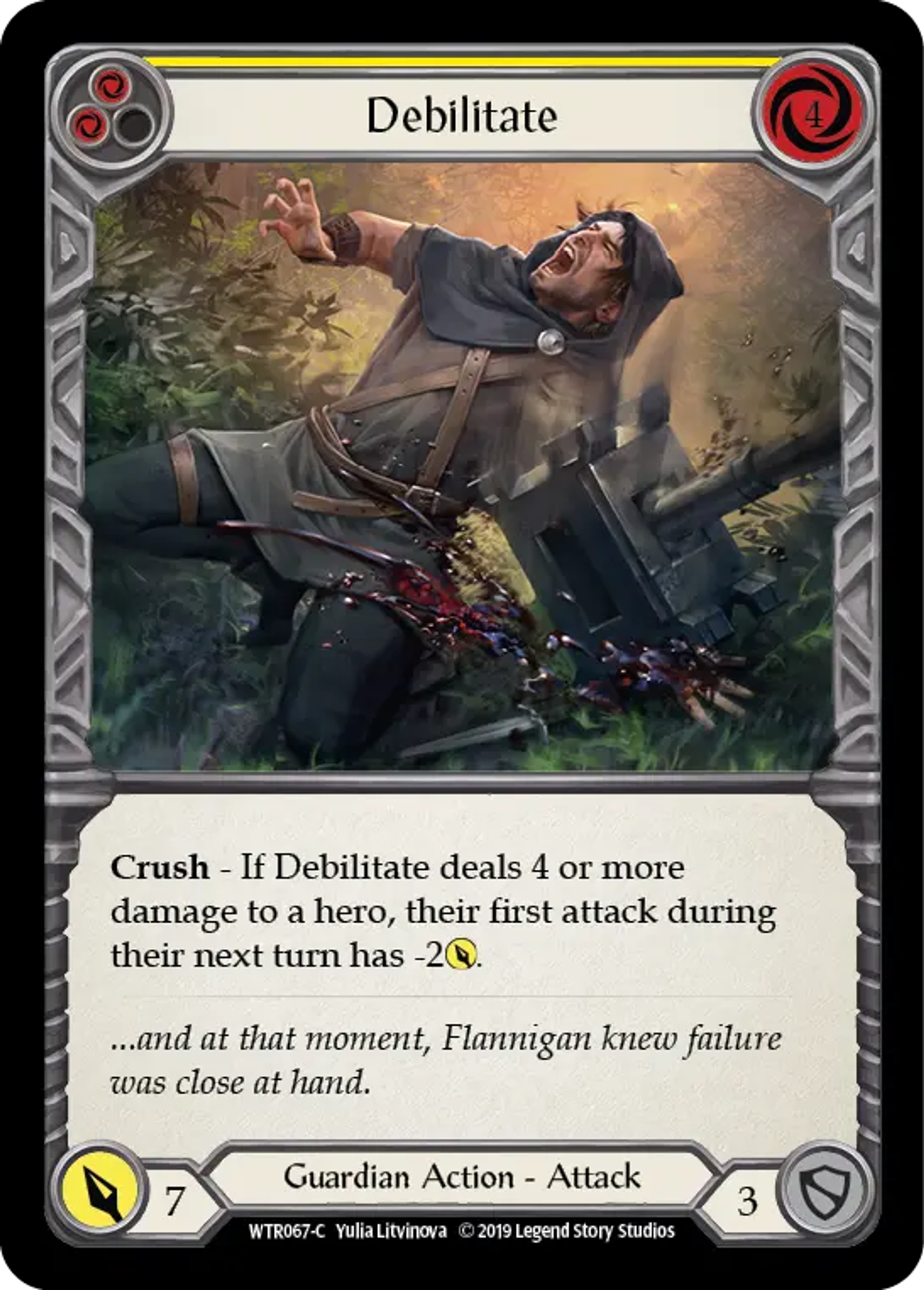 Debilitate (Yellow) — Welcome to Rathe — Flesh and Blood