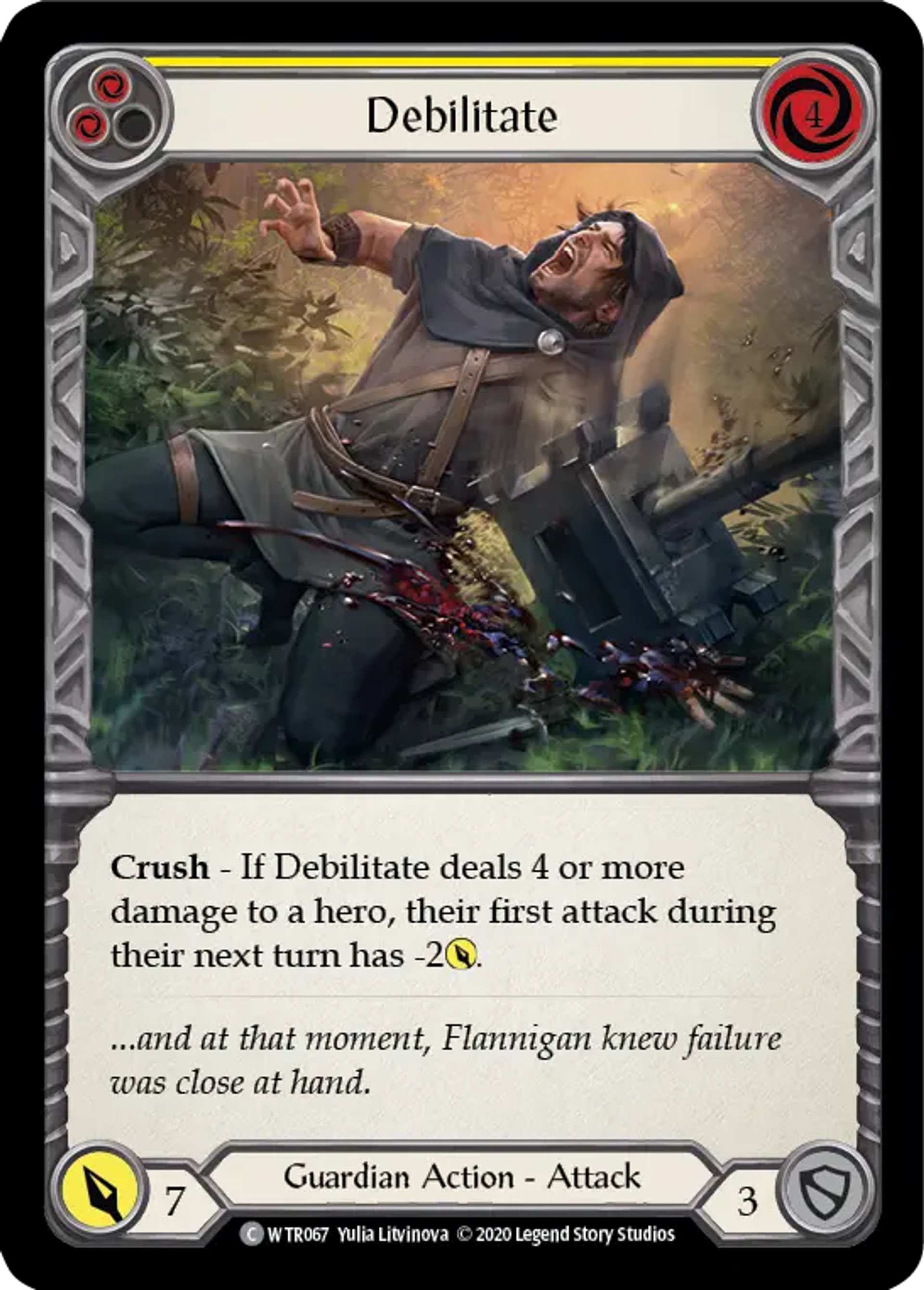 Debilitate (Yellow) — Welcome to Rathe - Unlimited — Flesh and Blood