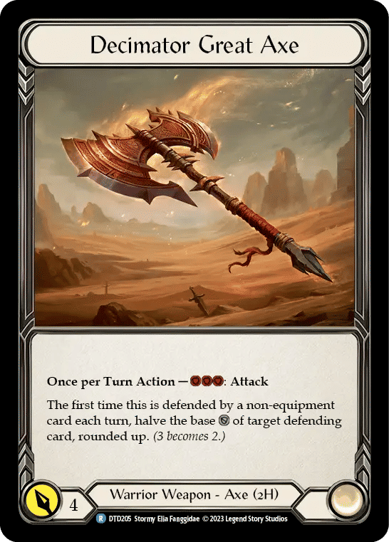 Decimator Great Axe — Dusk till Dawn — Flesh and Blood