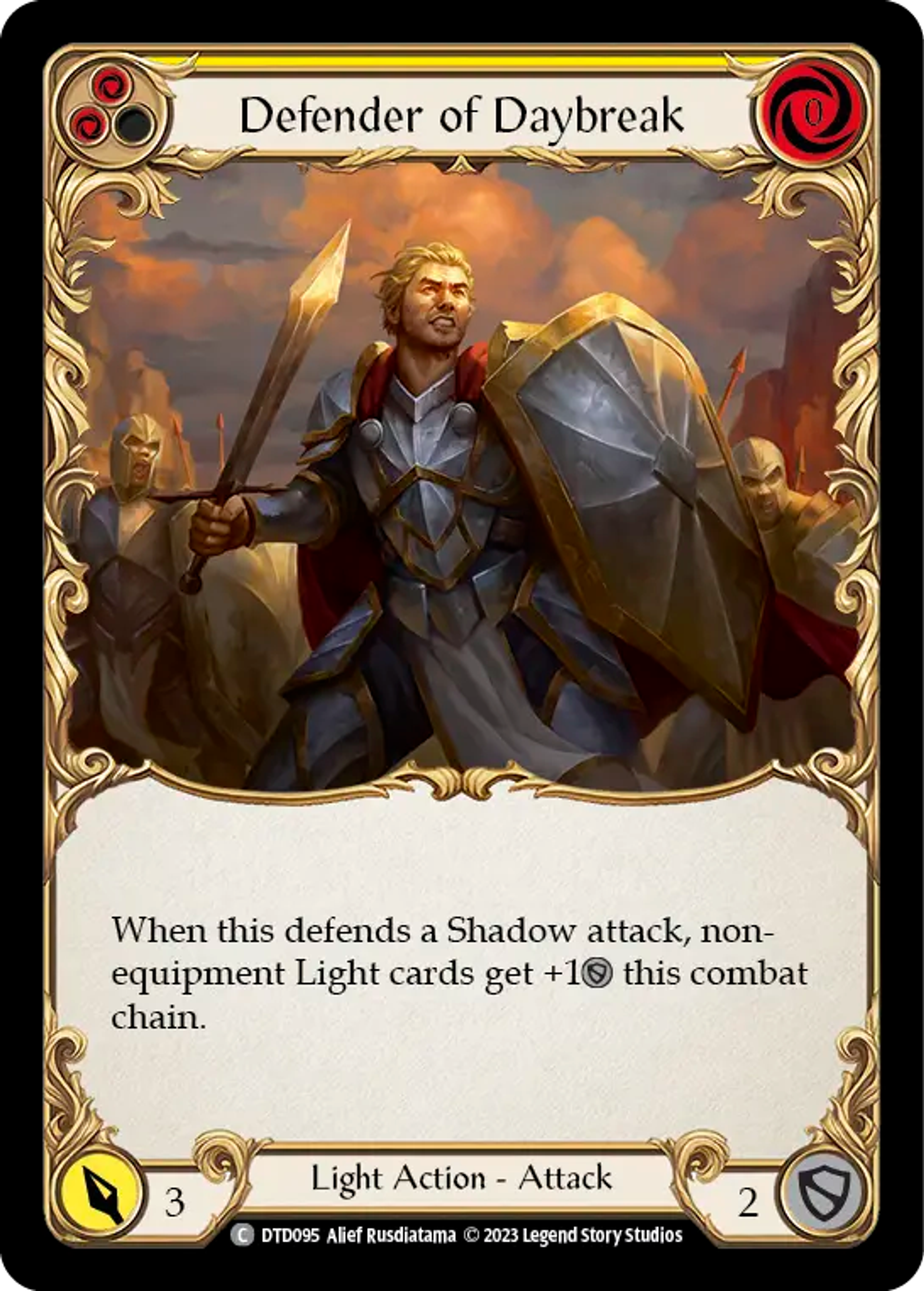 Defender of Daybreak (Yellow) — Dusk till Dawn — Flesh and Blood
