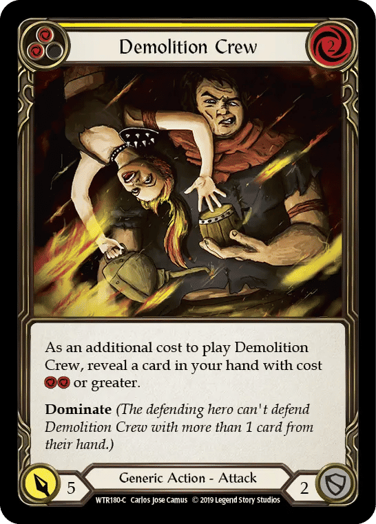 Demolition Crew (Yellow) — Welcome to Rathe — Flesh and Blood