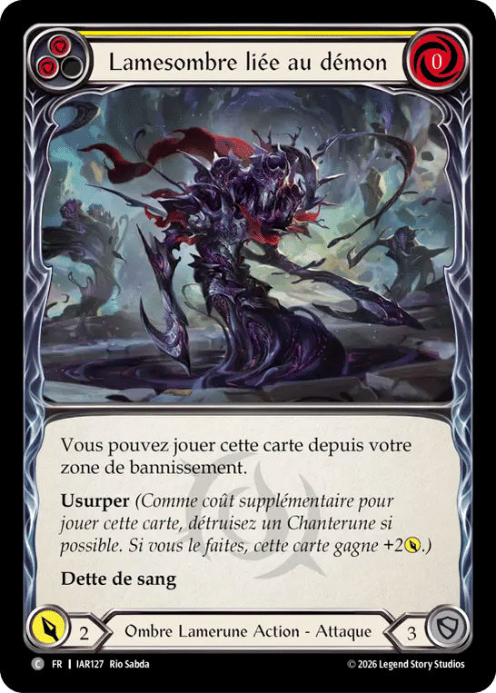 Lamesombre liée au démon — Usurp the Shadow Throne — Flesh and Blood