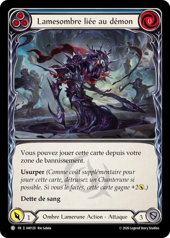 Lamesombre liée au démon — Usurp the Shadow Throne — Flesh and Blood