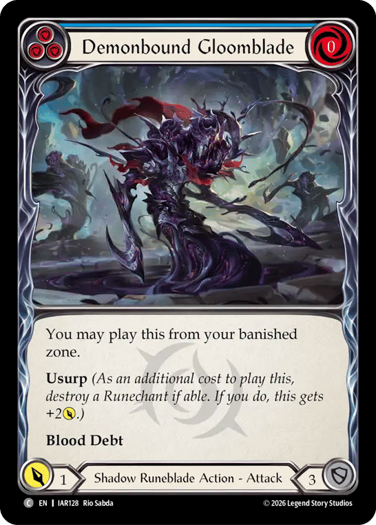 Demonbound Gloomblade (Blue) — Usurp the Shadow Throne — Flesh and Blood
