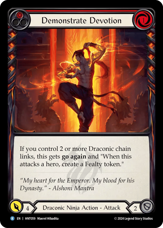 Demonstrate Devotion (Red) — The Hunted — Flesh and Blood