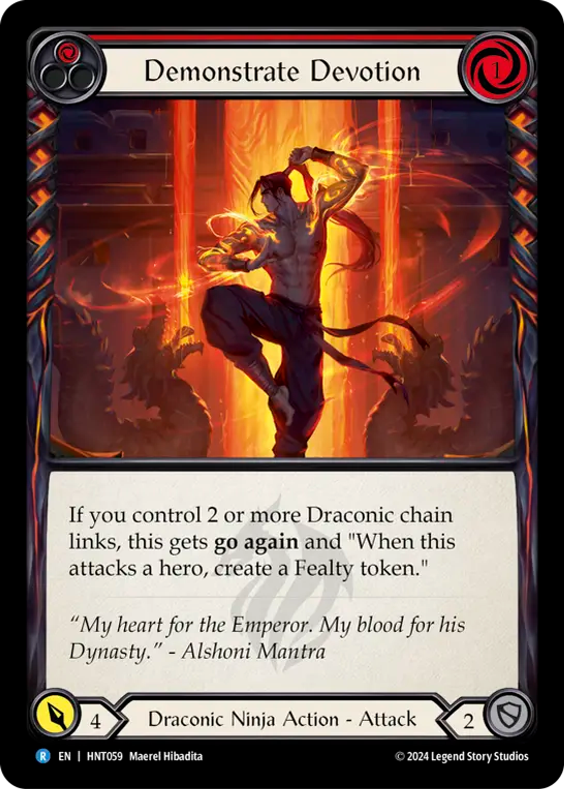 Demonstrate Devotion (Red) — The Hunted — Flesh and Blood