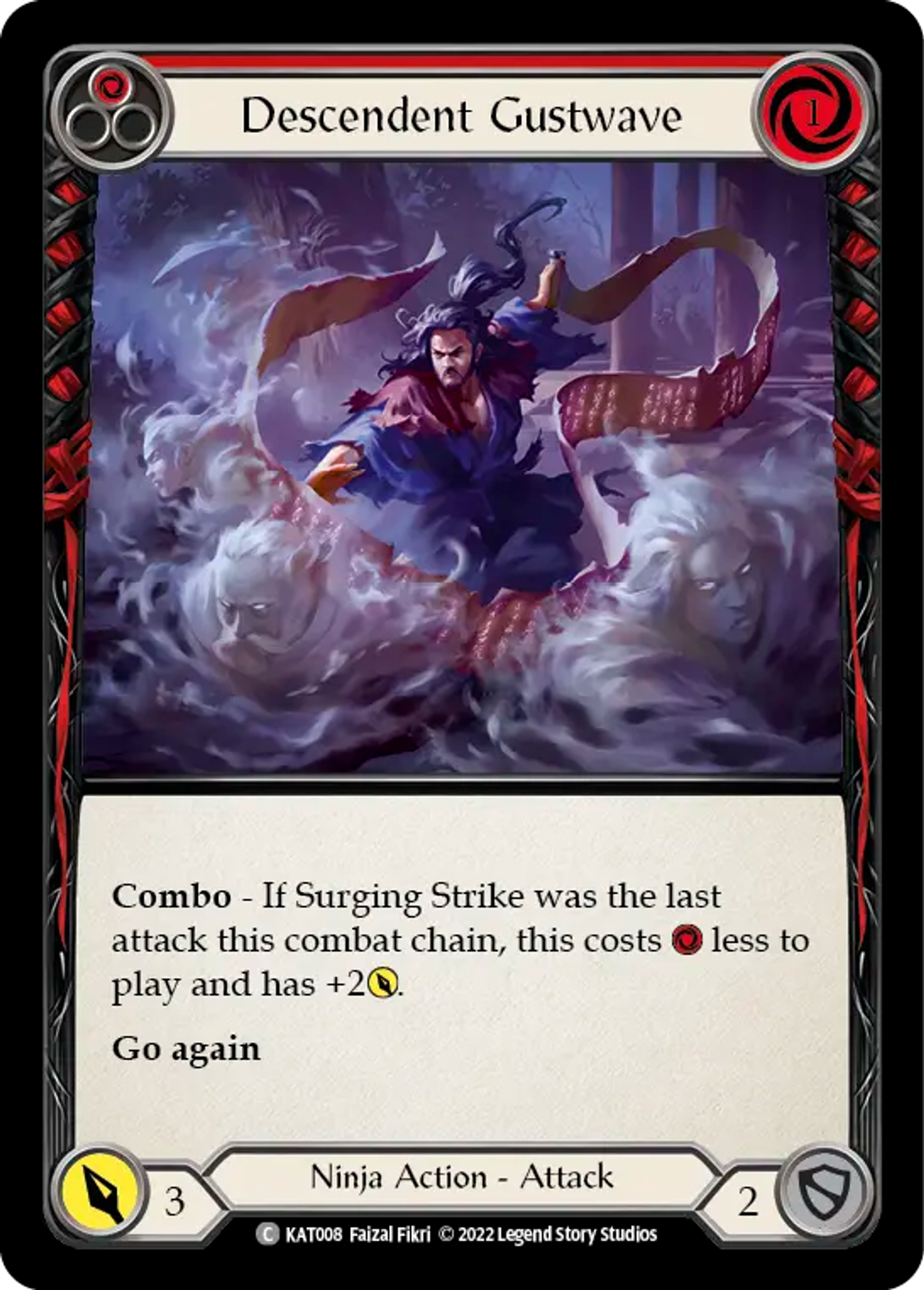 Descendent Gustwave (Red) — Katsu - Blitz Deck — Flesh and Blood