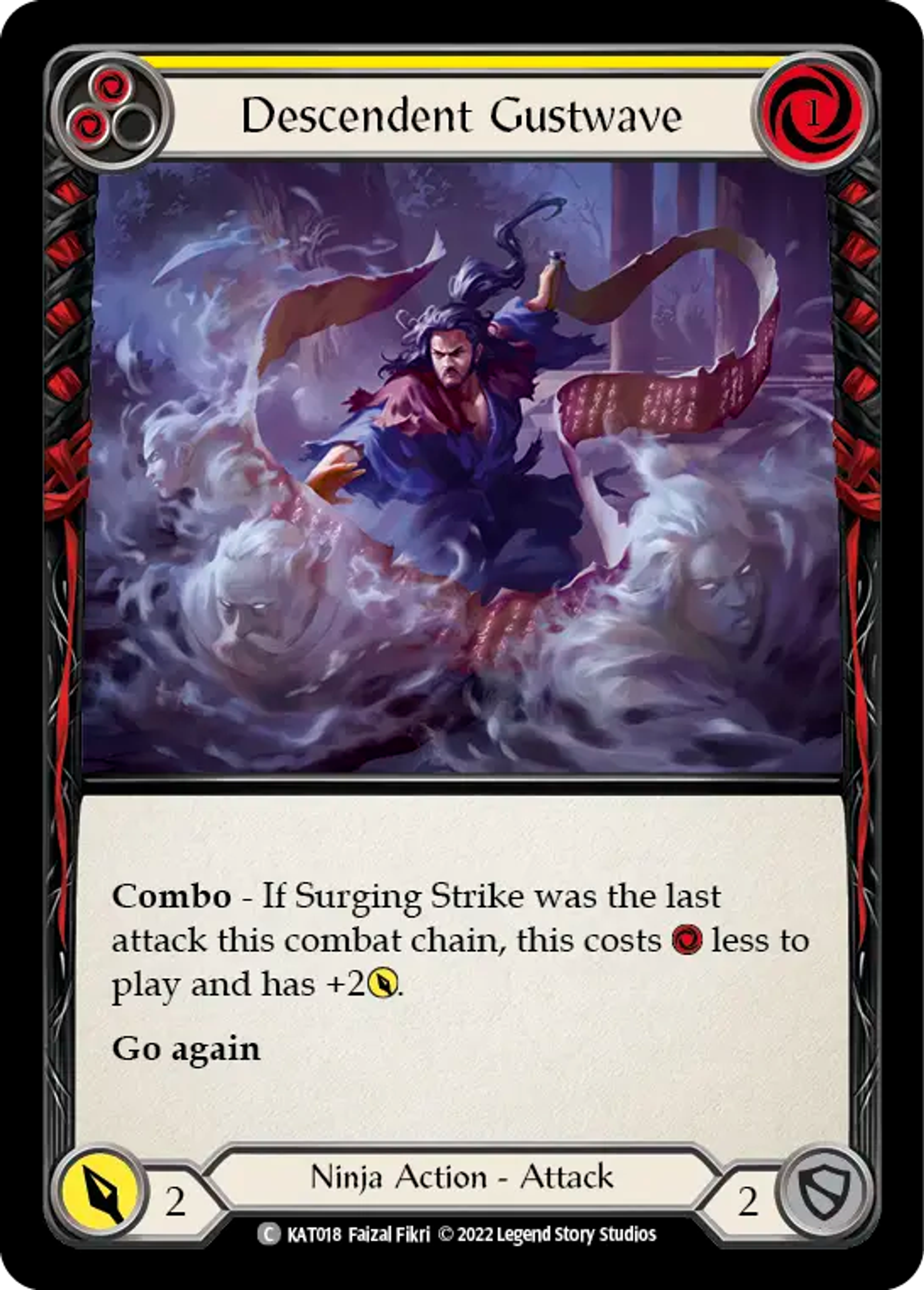 Descendent Gustwave (Yellow) — Katsu - Blitz Deck — Flesh and Blood