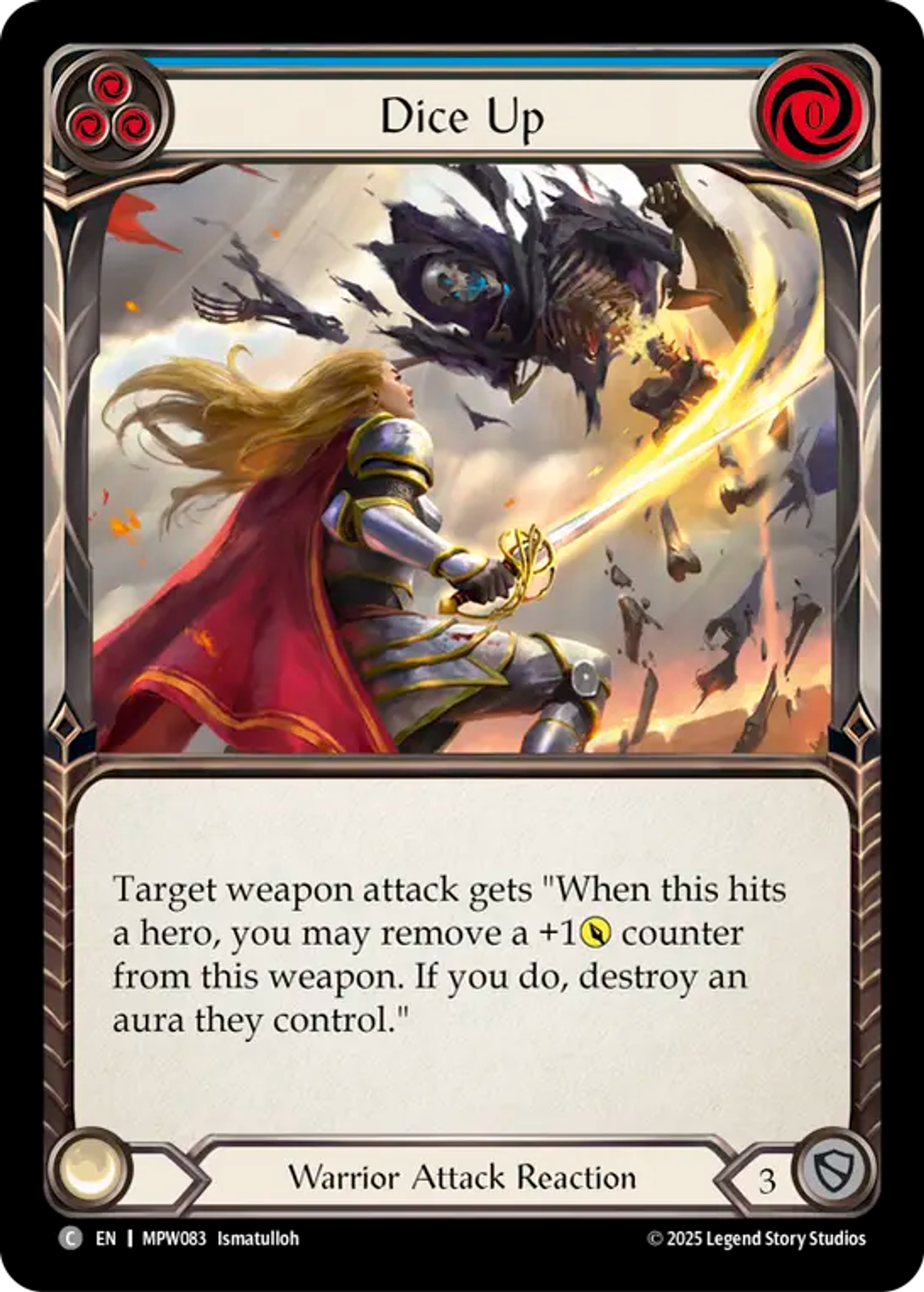 Dice Up (Blue) — Mastery Pack Warrior — Flesh and Blood