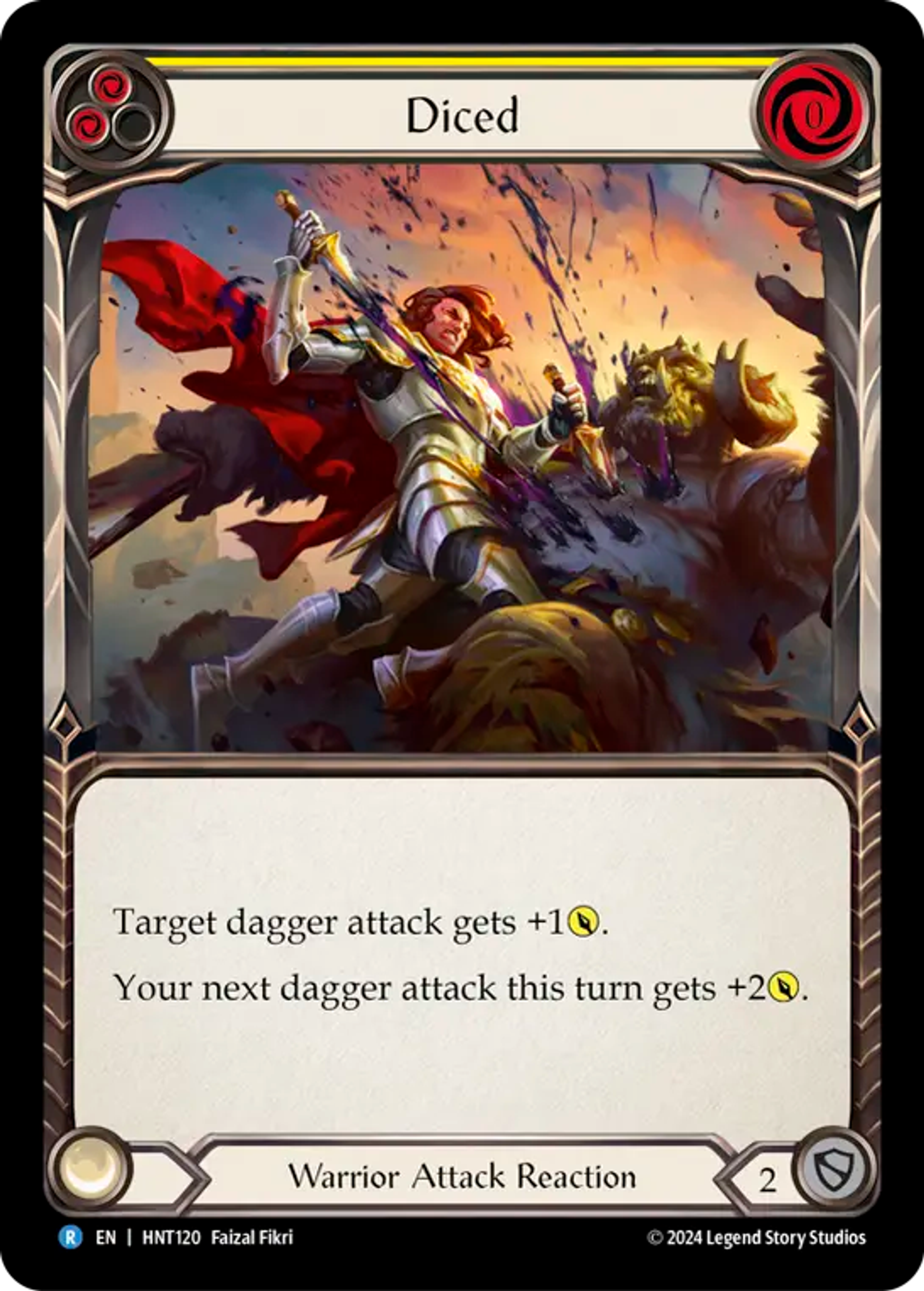 Diced (Yellow) — The Hunted — Flesh and Blood