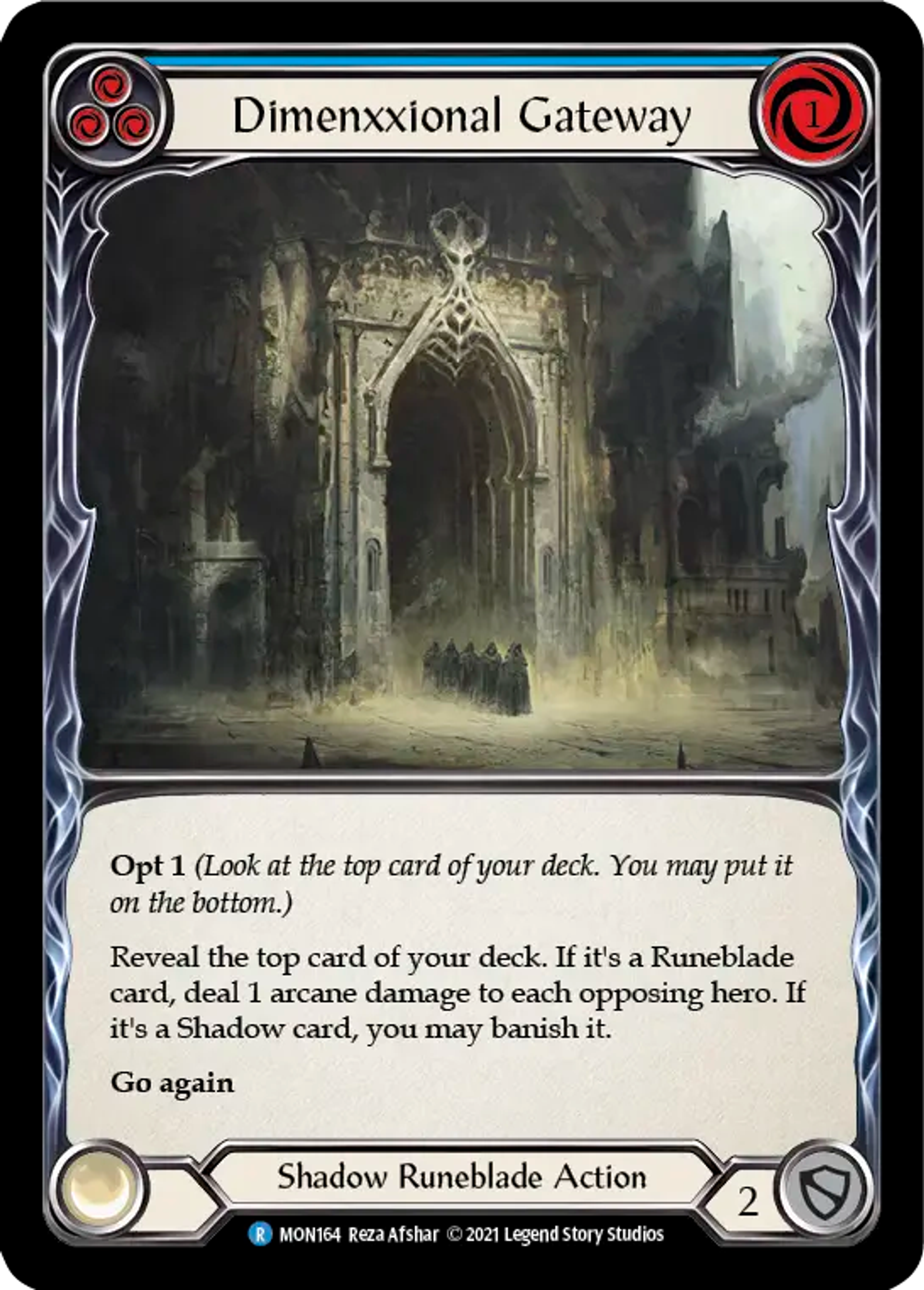 Dimenxxional Gateway (Blue) — Monarch — Flesh and Blood
