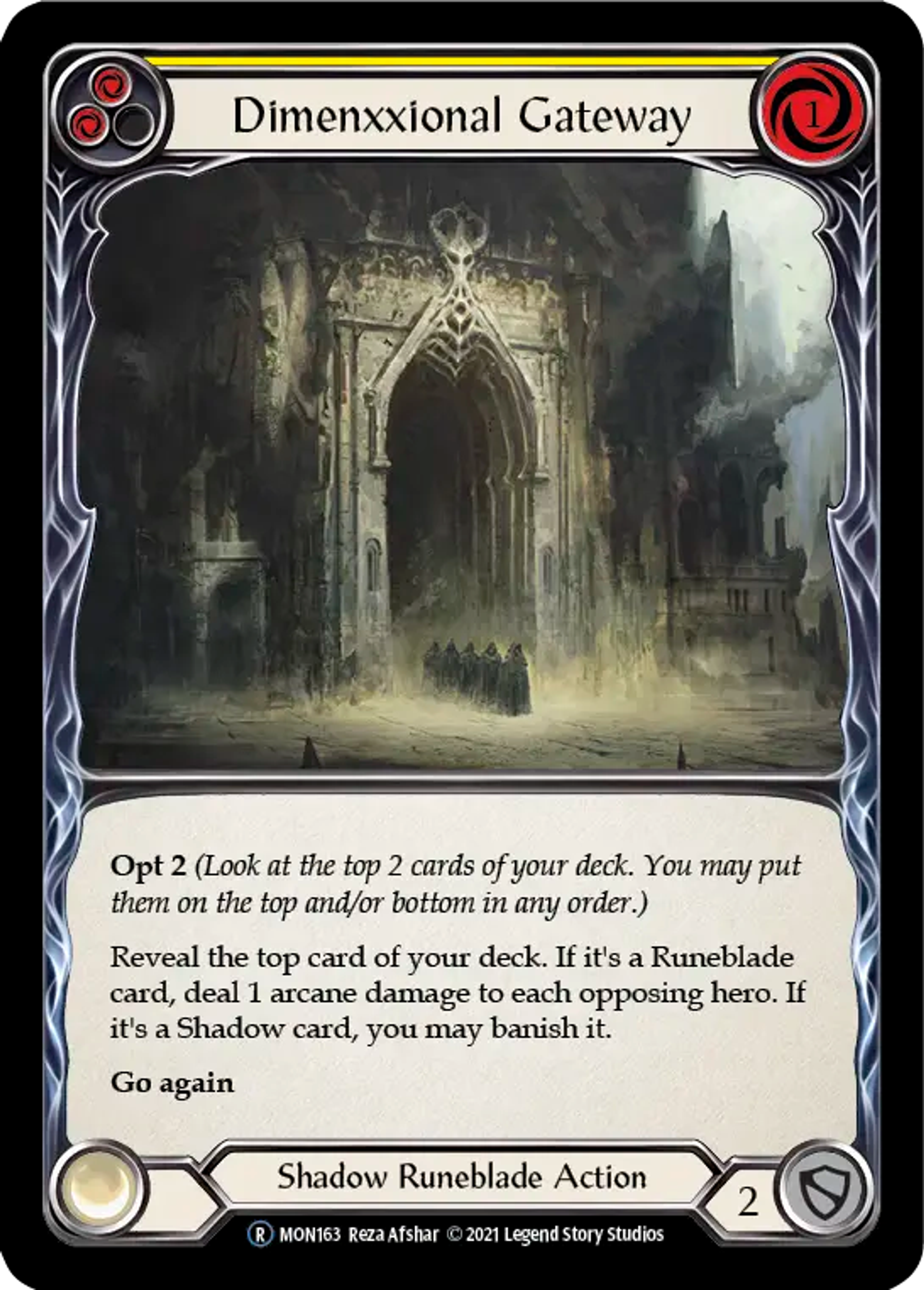 Dimenxxional Gateway (Yellow) — Monarch - Unlimited — Flesh and Blood