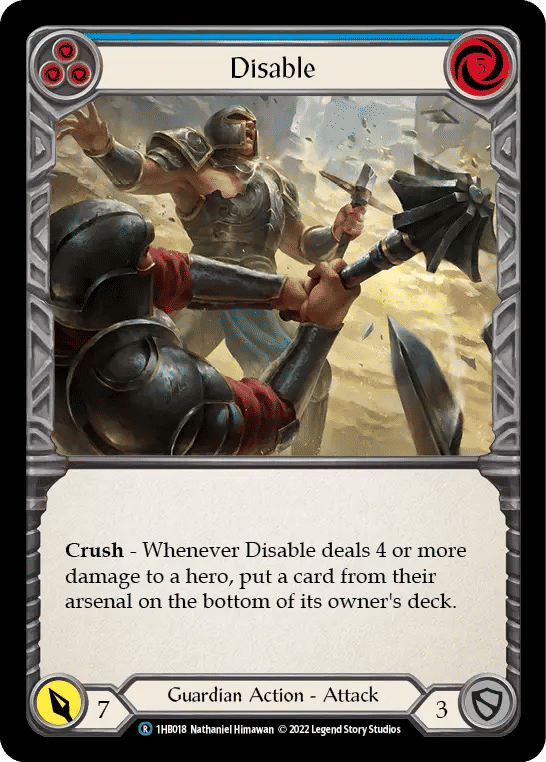 Disable (Blue) — Bravo - Blitz Deck — Flesh and Blood