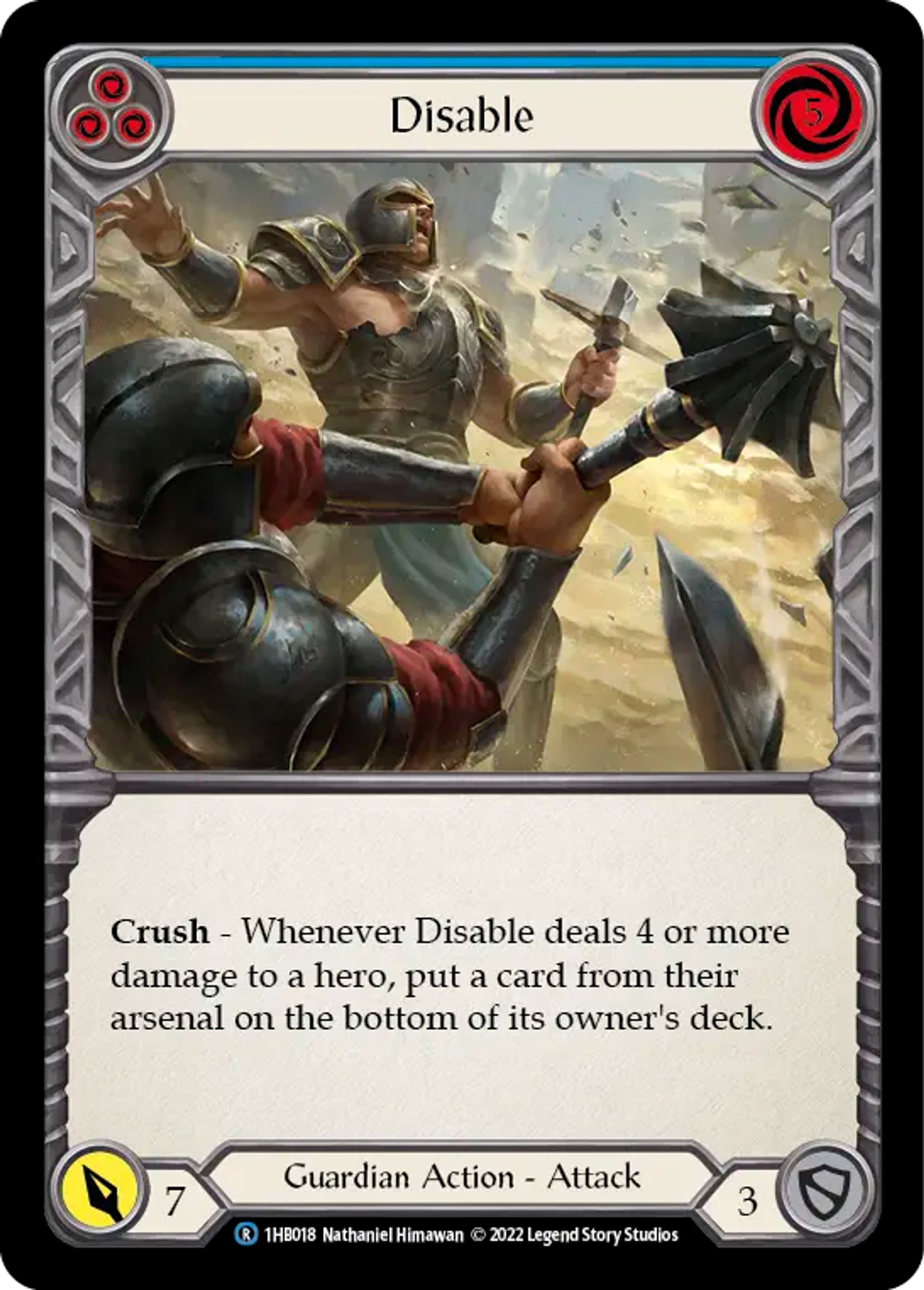 Disable (Blue) — Bravo - Blitz Deck — Flesh and Blood