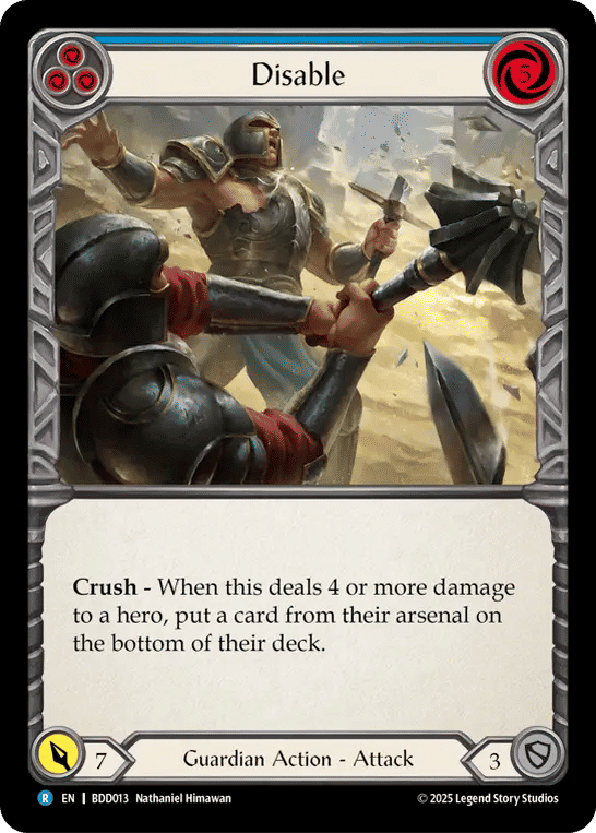 Disable (Blue) — Bravo Demo Deck — Flesh and Blood
