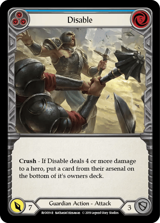 Disable (Blue) — Bravo, Showstopper - Hero Deck — Flesh and Blood