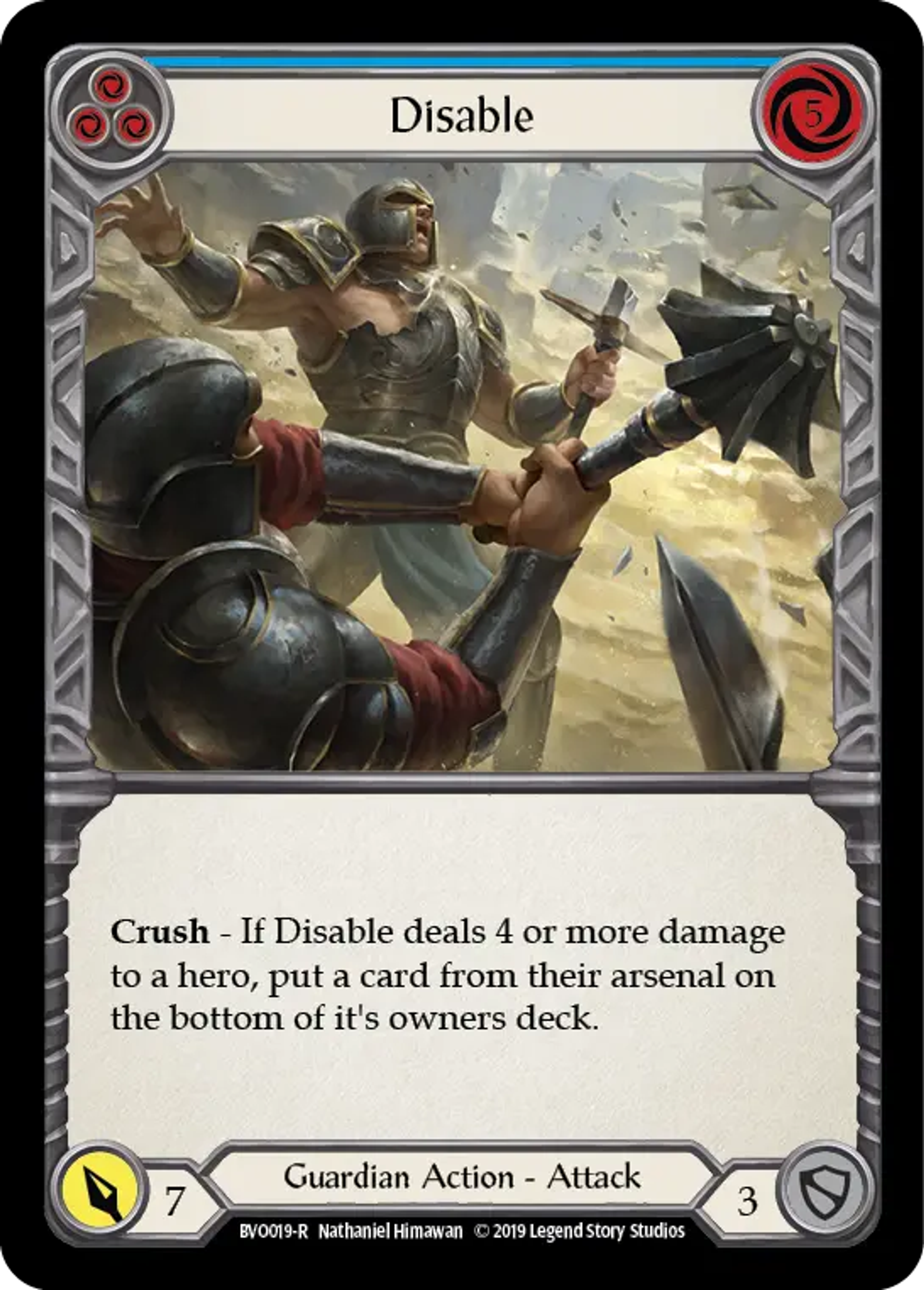 Disable (Blue) — Bravo, Showstopper - Hero Deck — Flesh and Blood