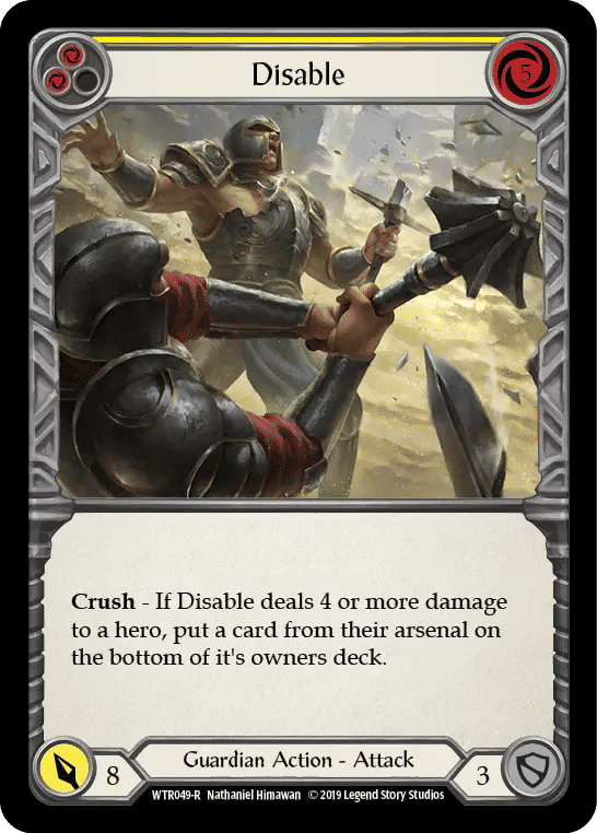 Disable (Yellow) — Welcome to Rathe — Flesh and Blood