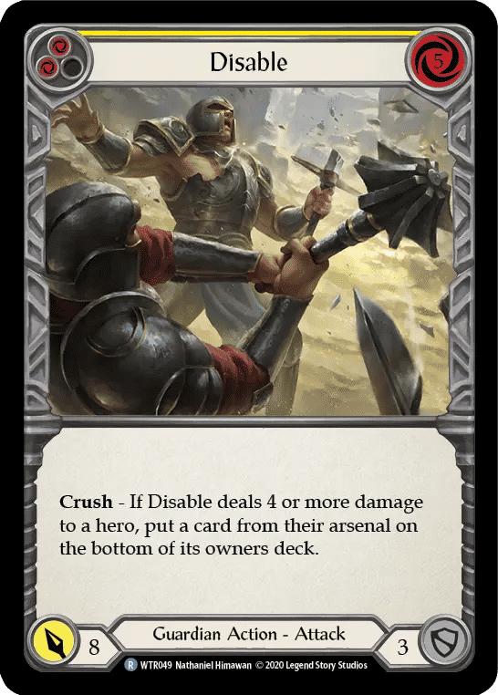 Disable (Yellow) — Welcome to Rathe - Unlimited — Flesh and Blood
