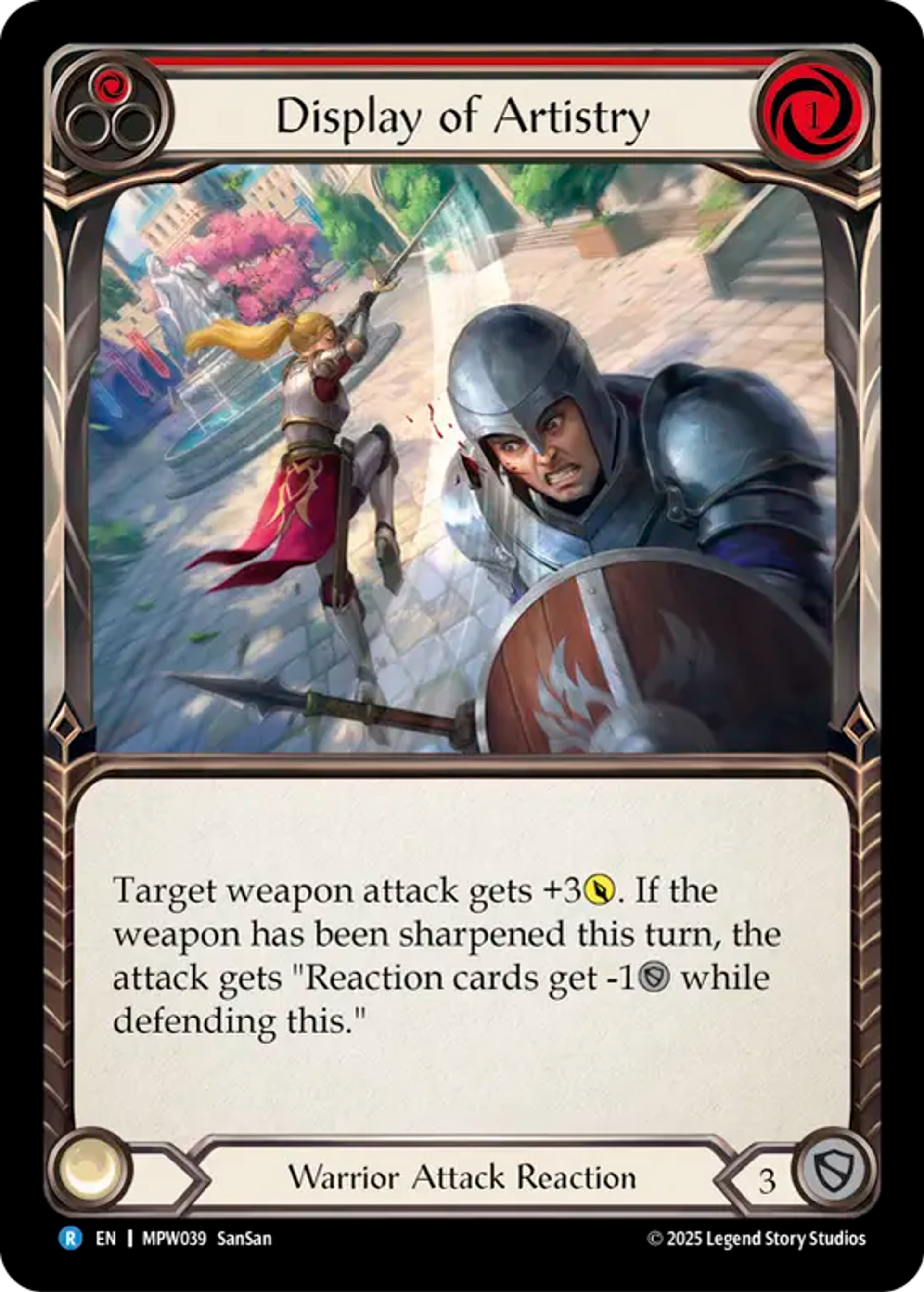Display of Artistry (Red) — Mastery Pack Warrior — Flesh and Blood