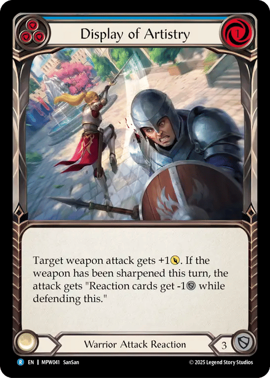 Display of Artistry (Blue) — Mastery Pack Warrior — Flesh and Blood