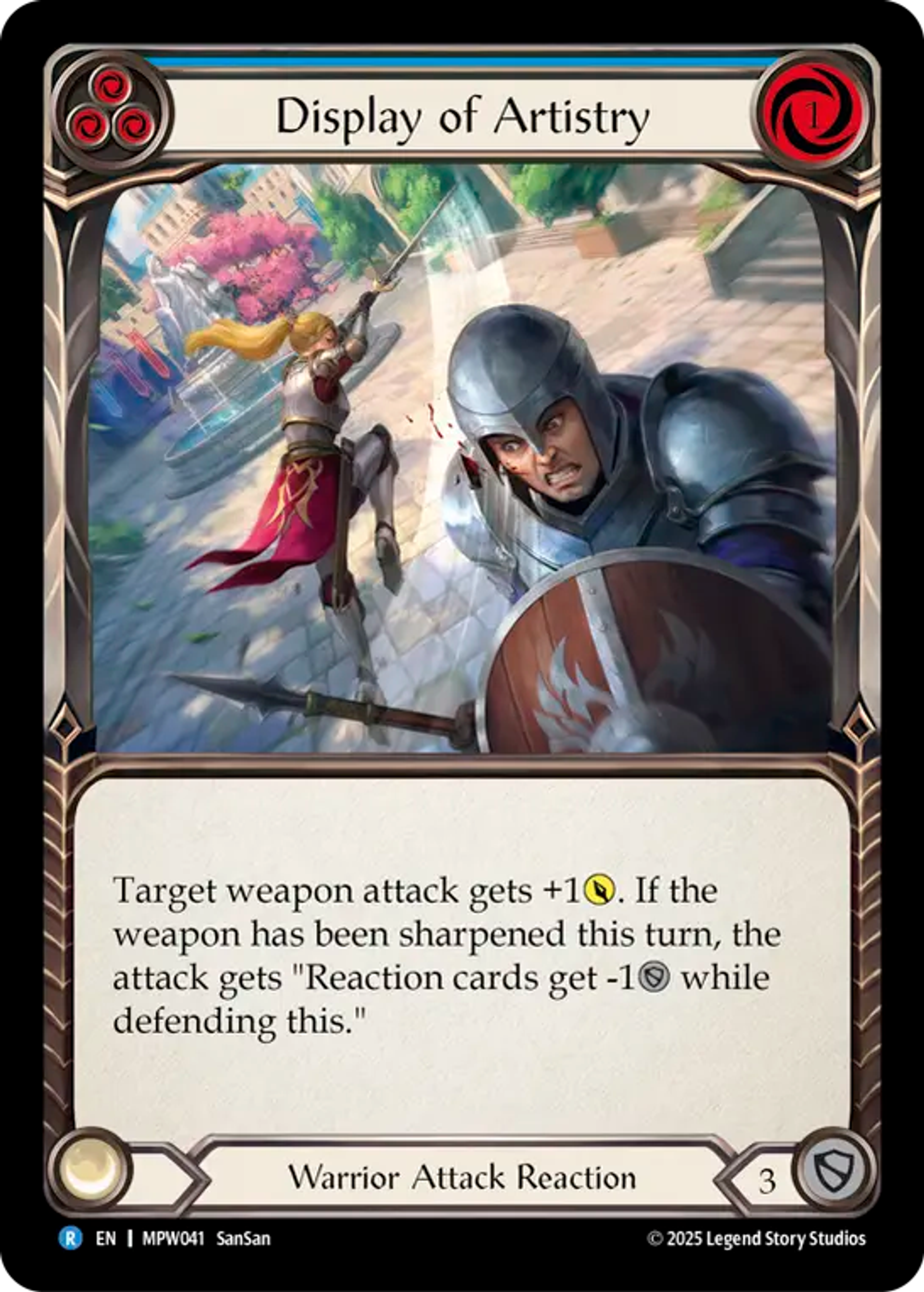 Display of Artistry (Blue) — Mastery Pack Warrior — Flesh and Blood