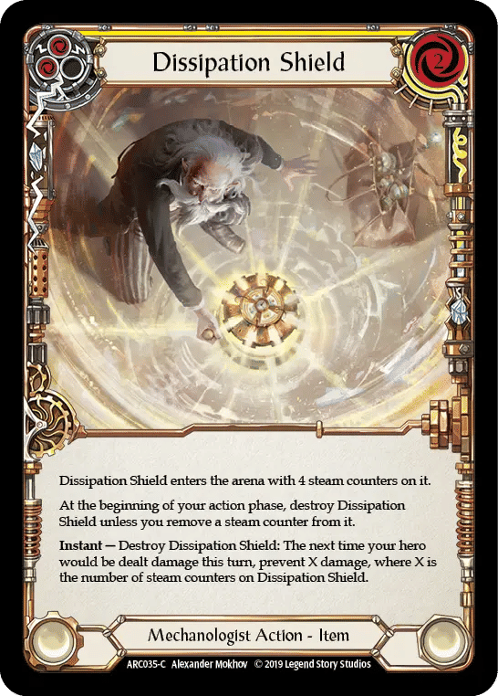 Dissipation Shield (Yellow) — Arcane Rising — Flesh and Blood