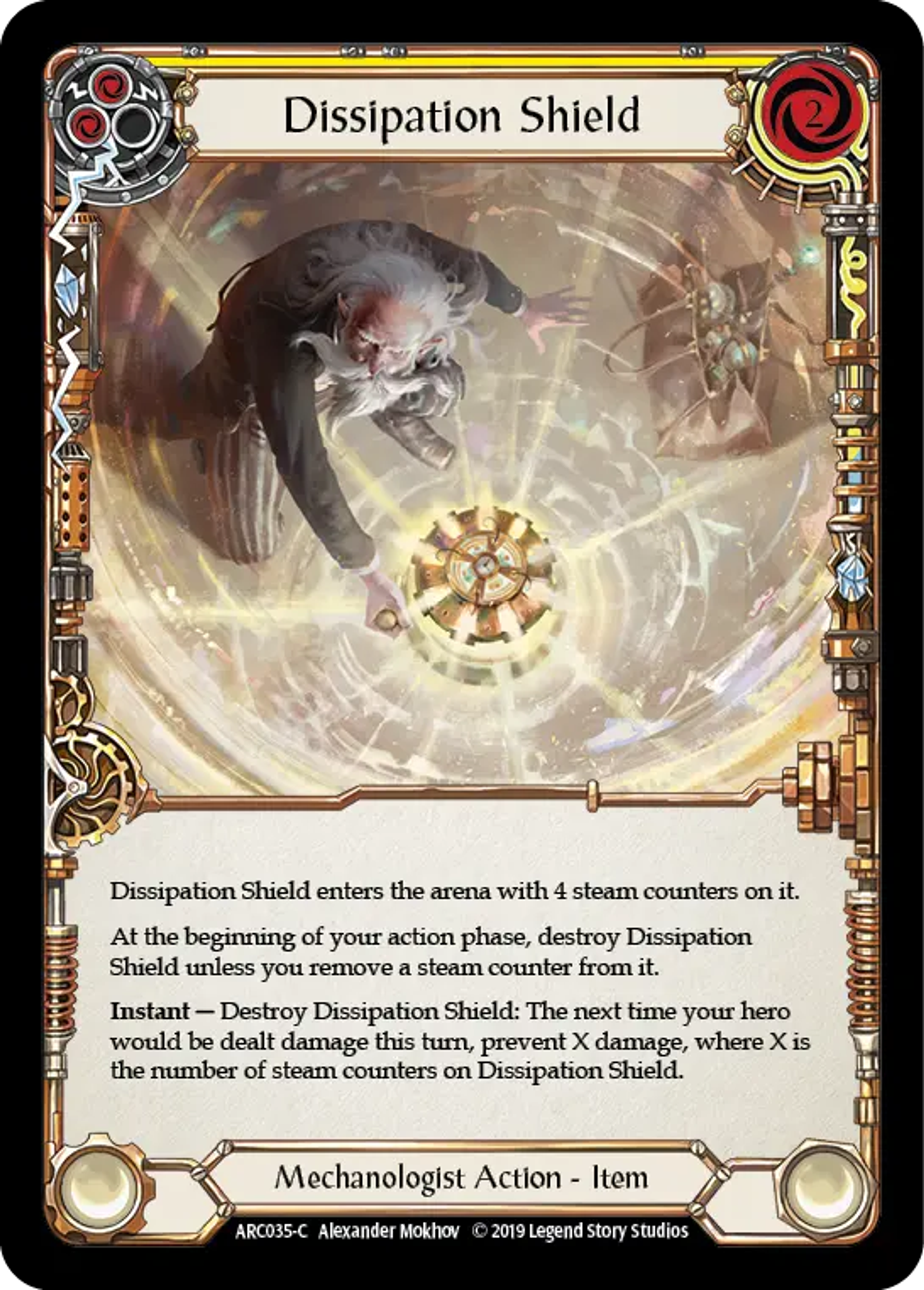 Dissipation Shield (Yellow) — Arcane Rising — Flesh and Blood